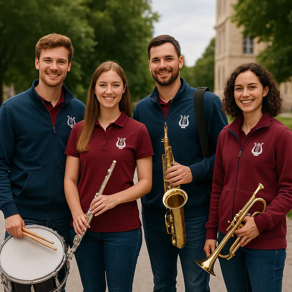 Einheitlicher Auftritt für euren Musikverein – mit personalisierter Kleidung & Taschen - Time Of Vibes