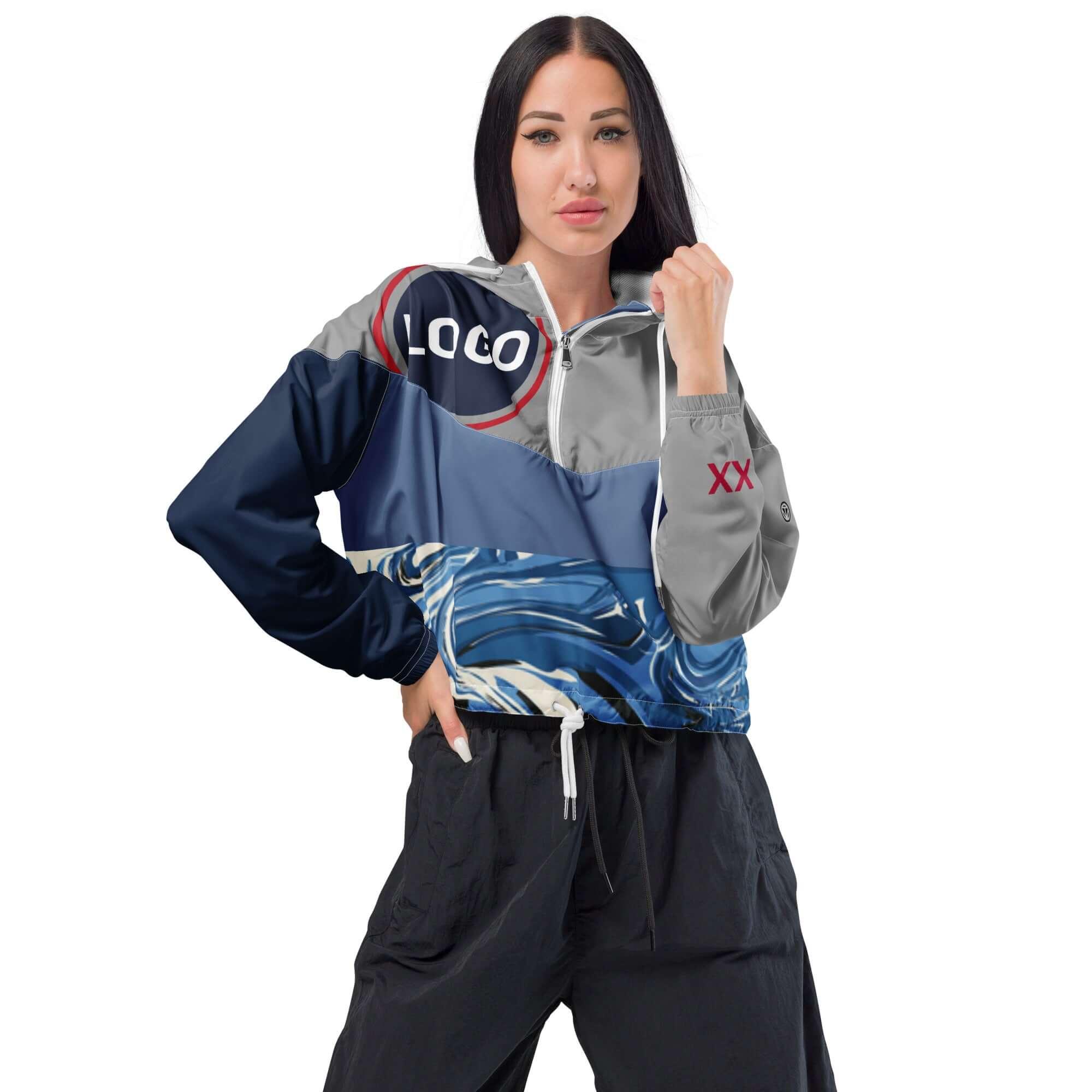 TOV Kurze Windjacke Damen - Komplett bedrucken und individualisieren - Model - Time Of Vibes