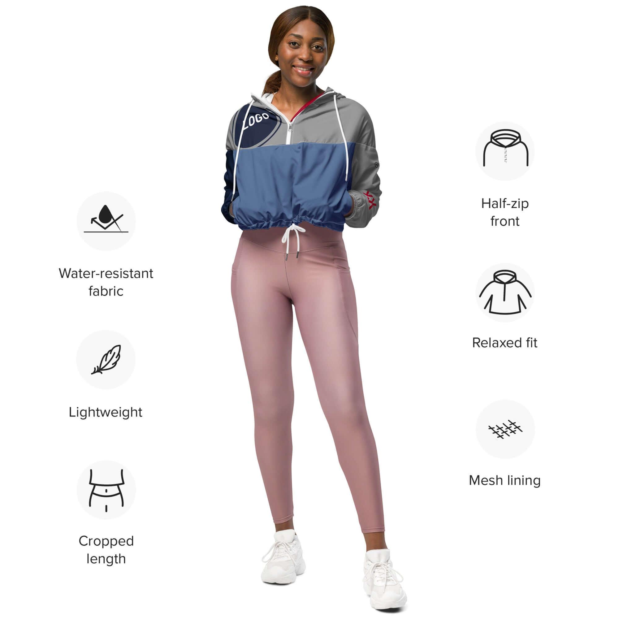 TOV Kurze Windjacke Damen - Komplett bedrucken und individualisieren - Features - Time Of Vibes