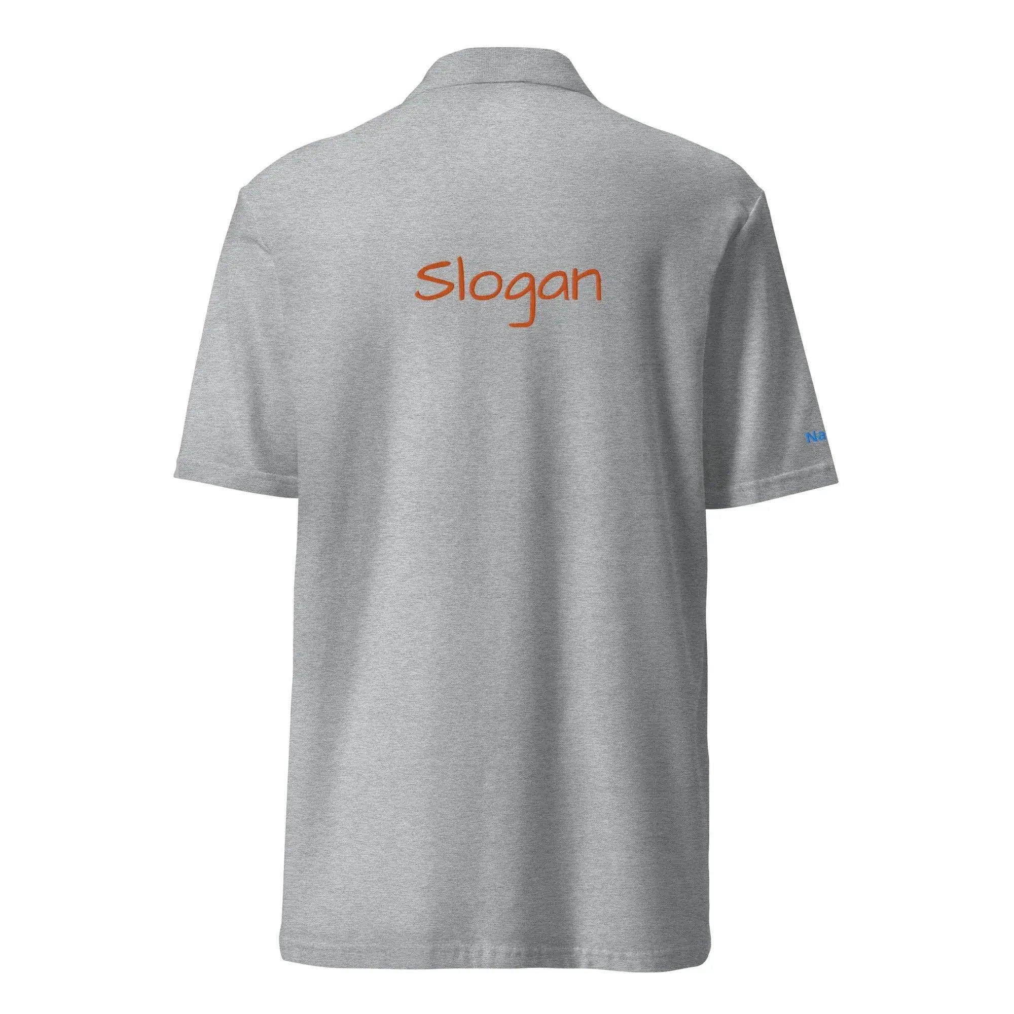 TOV Polo Shirt bedrucken - besticken Herren - Hellgrau Rücken - Time Of Vibes