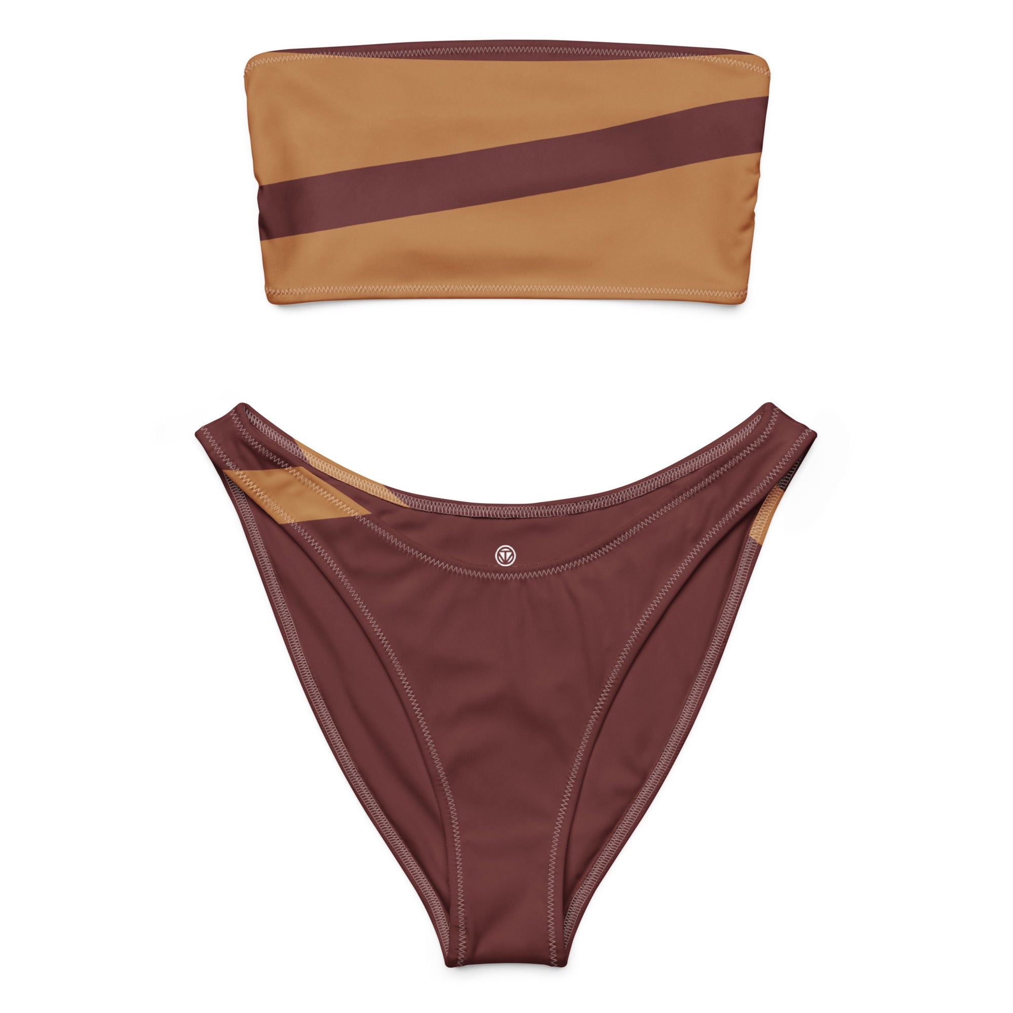 VIBES Bandeau-Bikini STRIPE (Braun) - Time Of Vibes