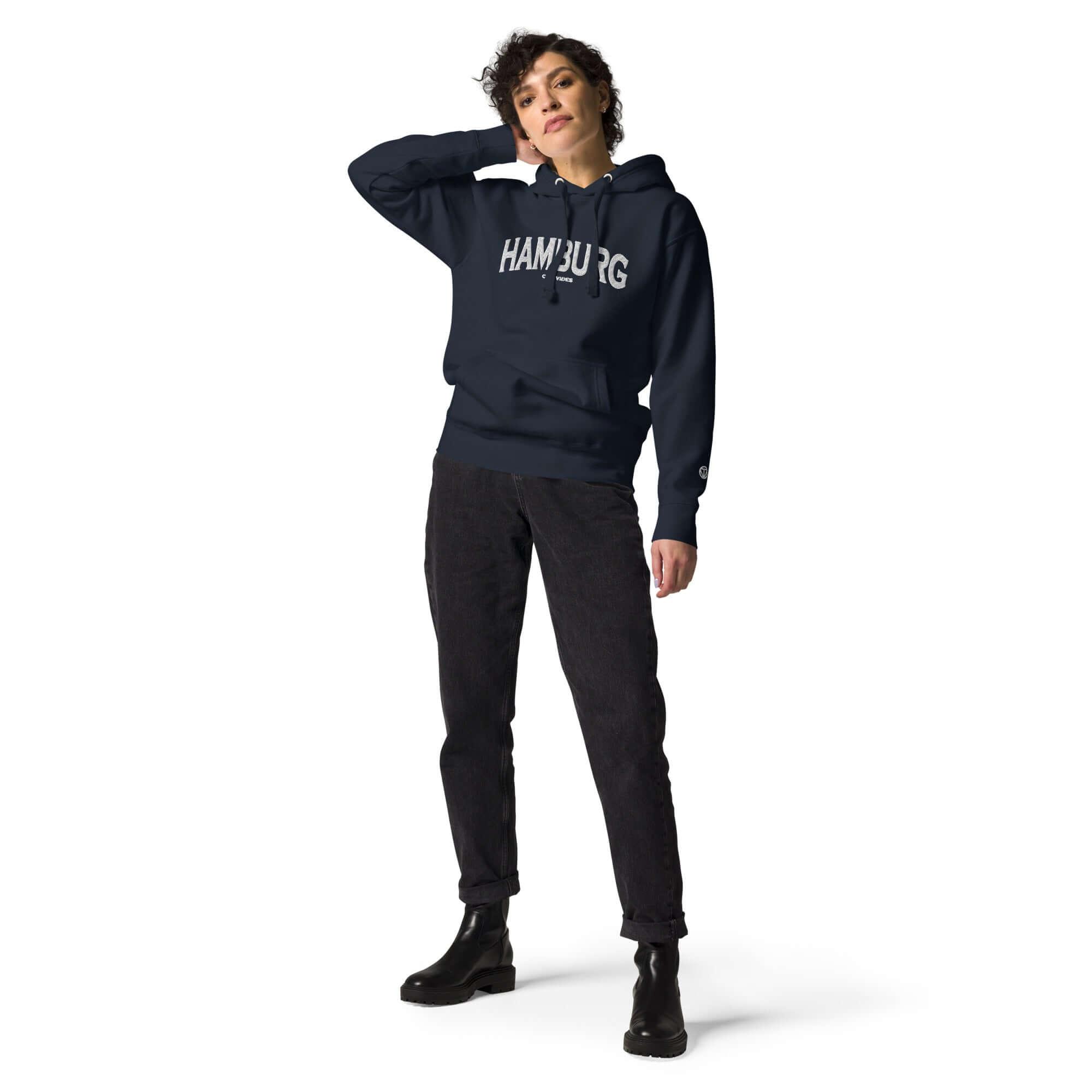 VIBES Hoodie Unisex | HAMBURG (Blau/Weiß) - Time Of Vibes