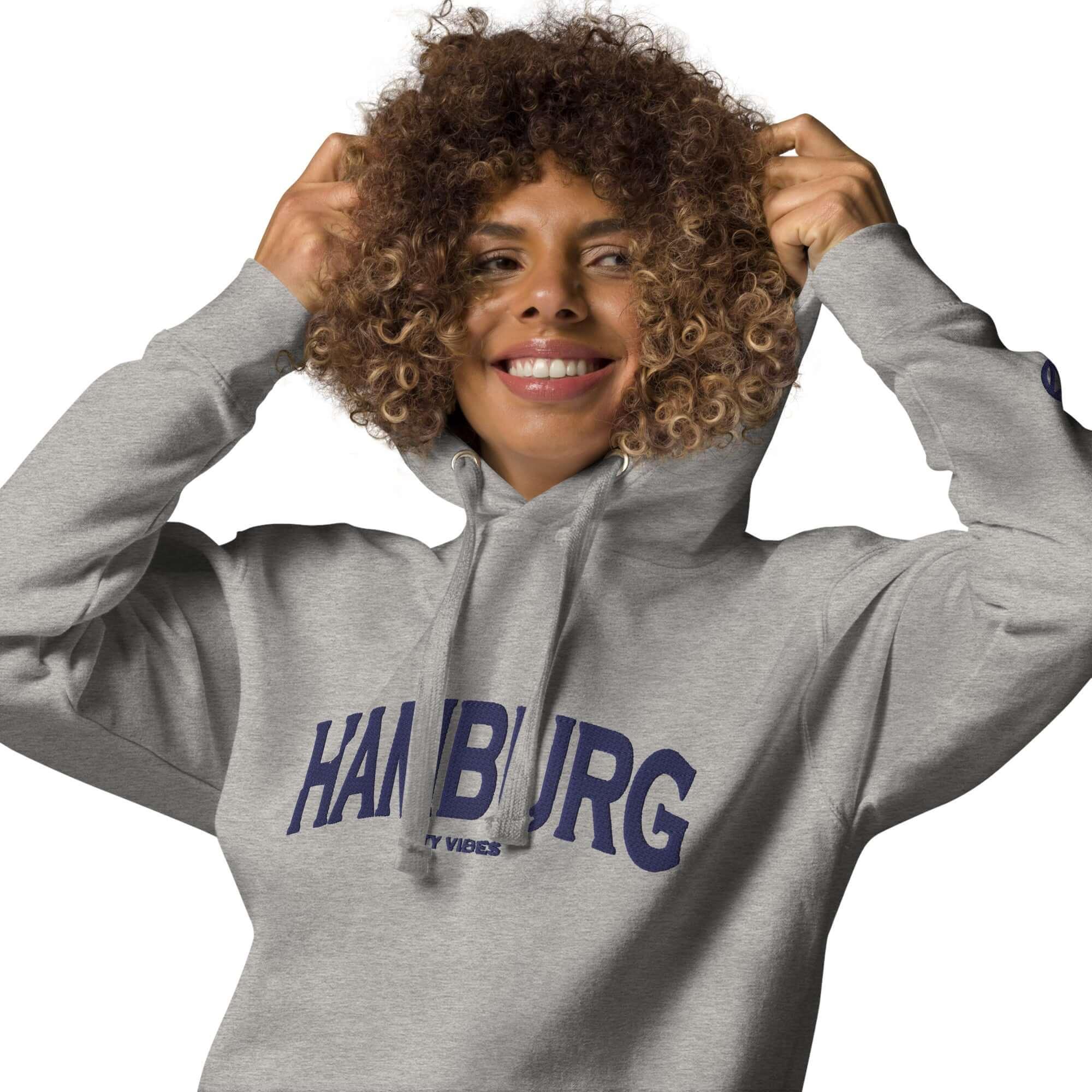 VIBES Hoodie City | HAMBURG (Grau/Blau) * Unisex - Time Of Vibes