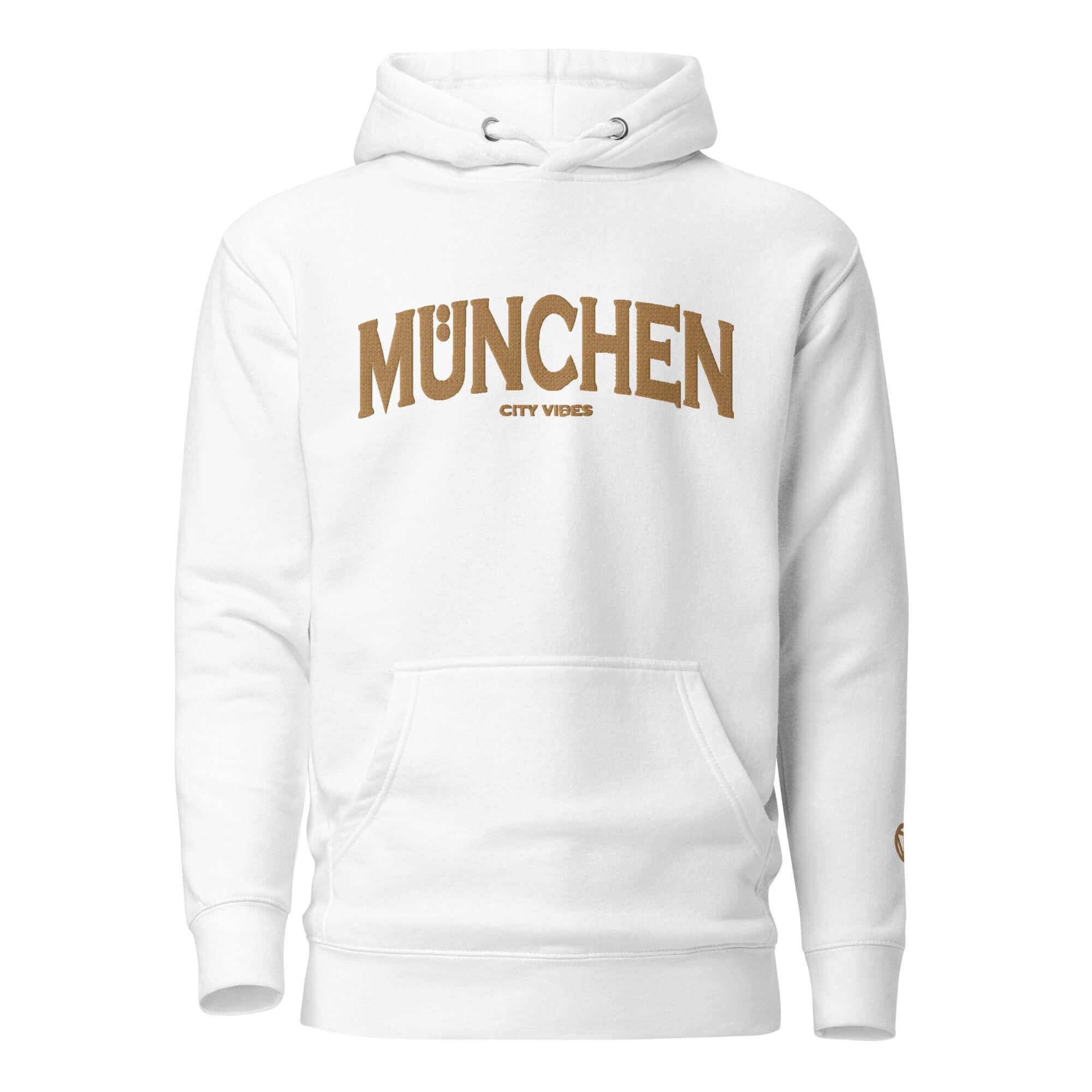 VIBES Hoodie City | MÜNCHEN (Weiß/Gold) * Unisex - Time Of Vibes