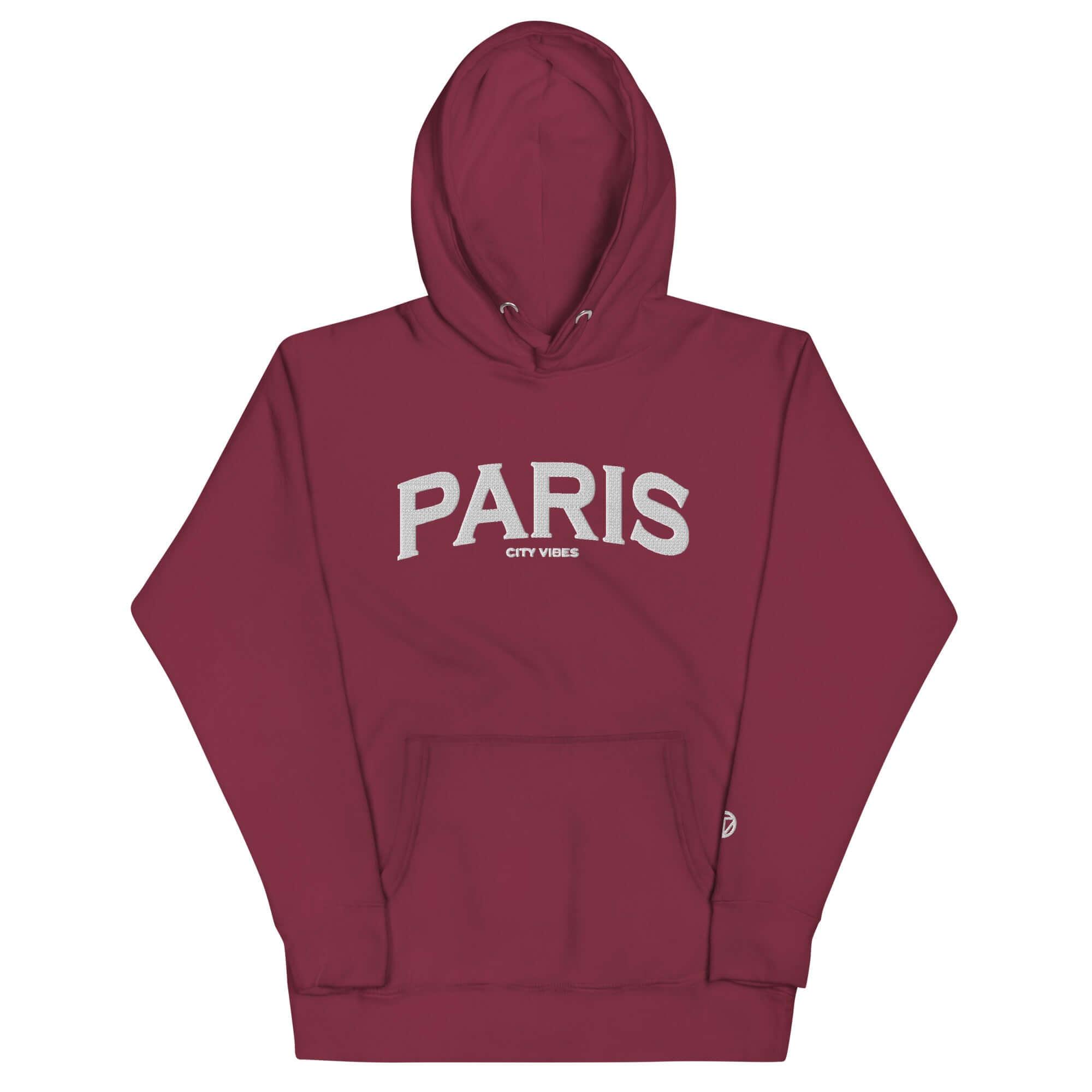 VIBES Hoodie City | PARIS (Rot/Weiß) * Unisex - Time Of Vibes
