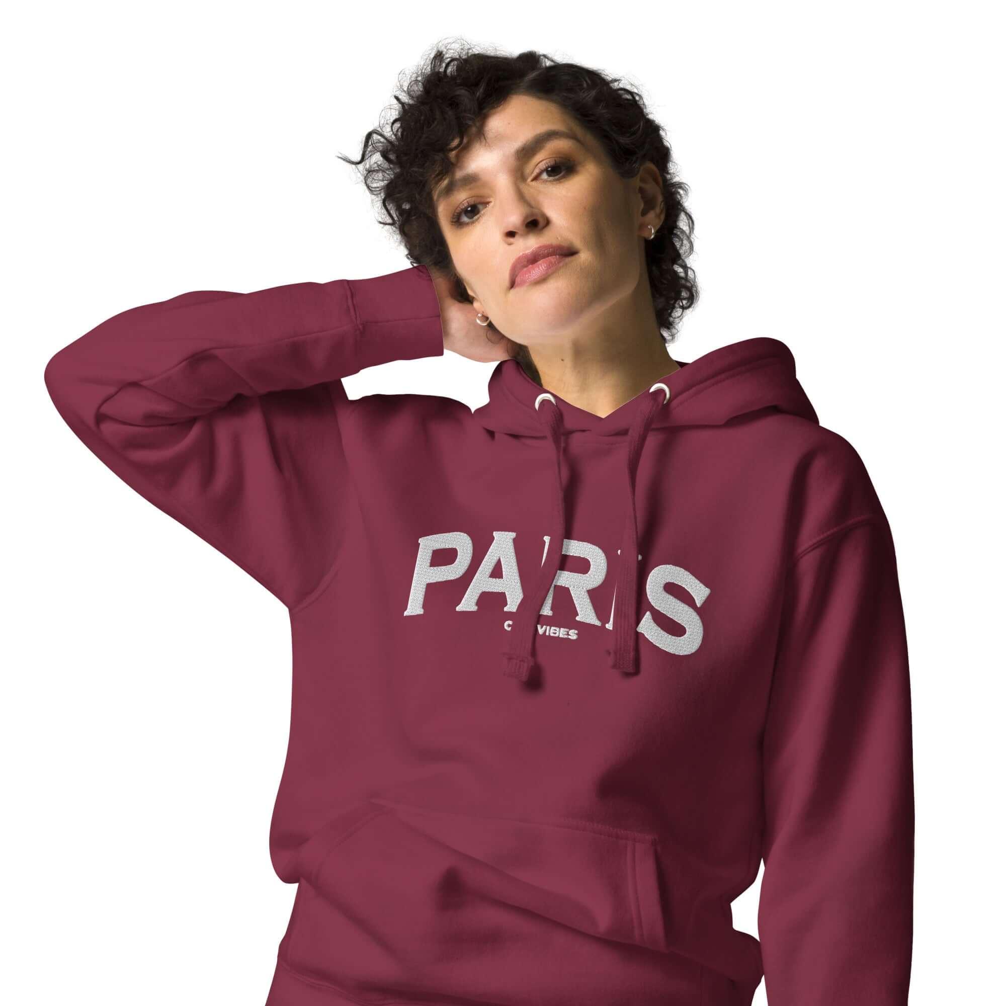 VIBES Hoodie Unisex | PARIS (Rot/Weiß) - Time Of Vibes