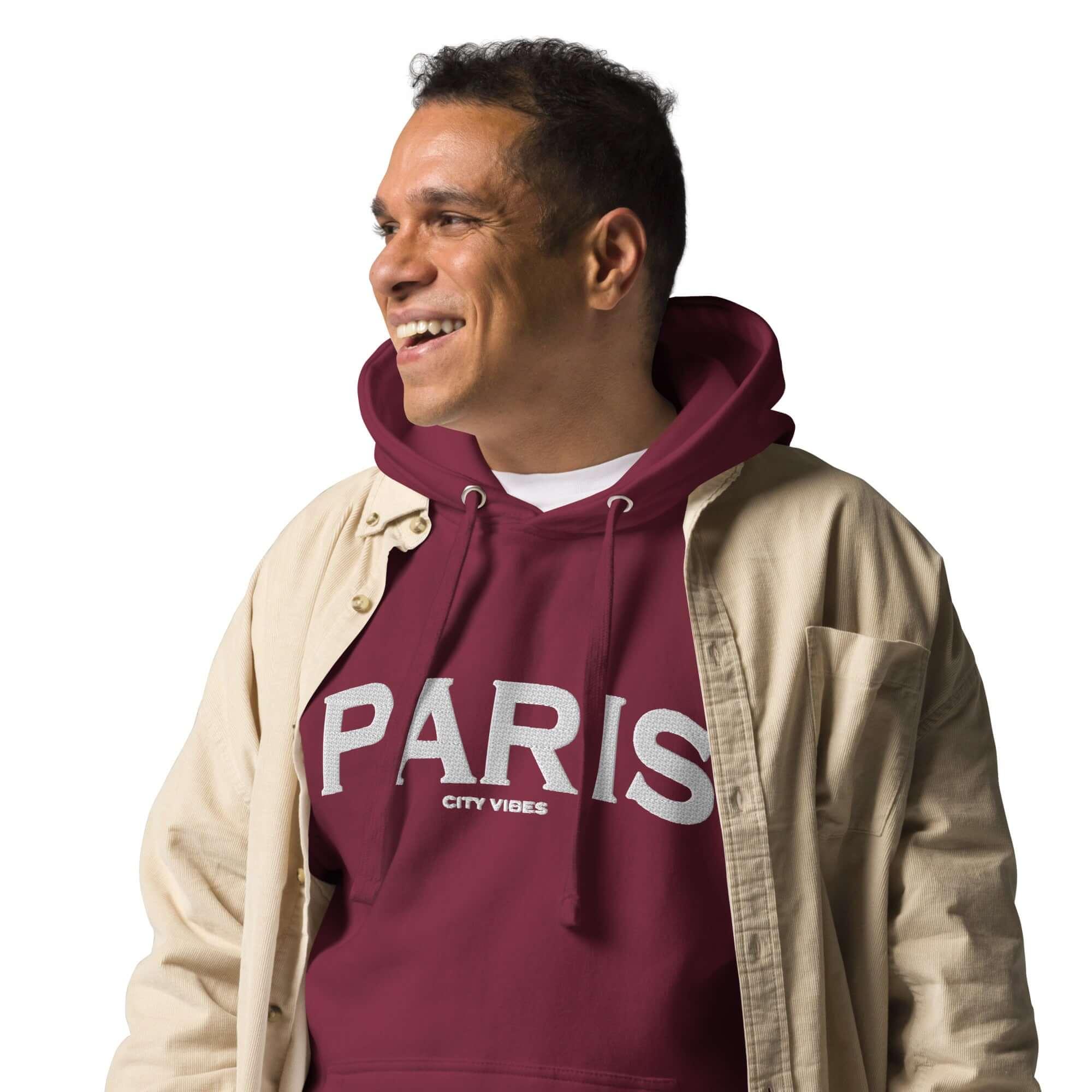 VIBES Hoodie City | PARIS (Rot/Weiß) * Unisex - Time Of Vibes