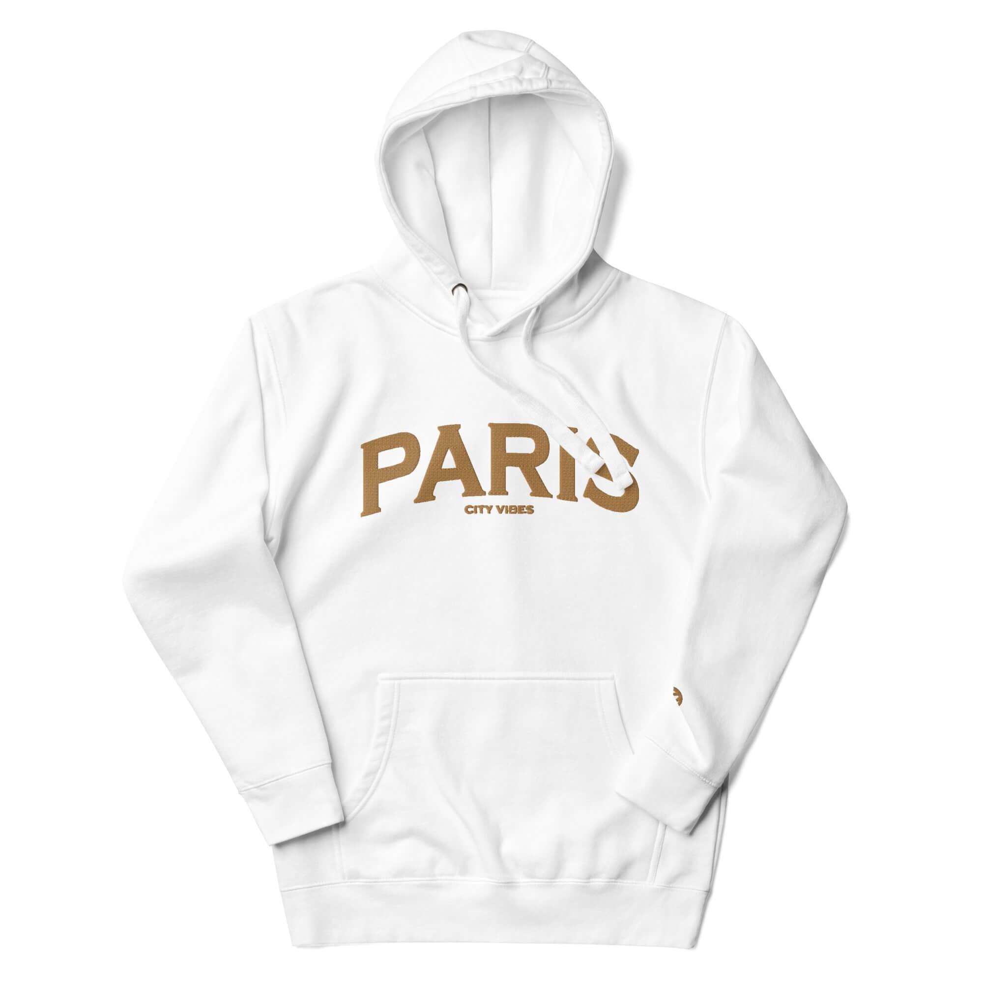 VIBES Hoodie City | PARIS (Weiß/Gold) * Unisex - Time Of Vibes