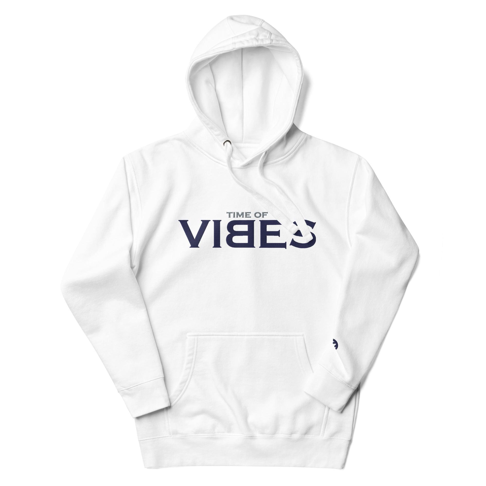 VIBES Hoodie TOV (Weiß/Blau) * Unisex - Time Of Vibes
