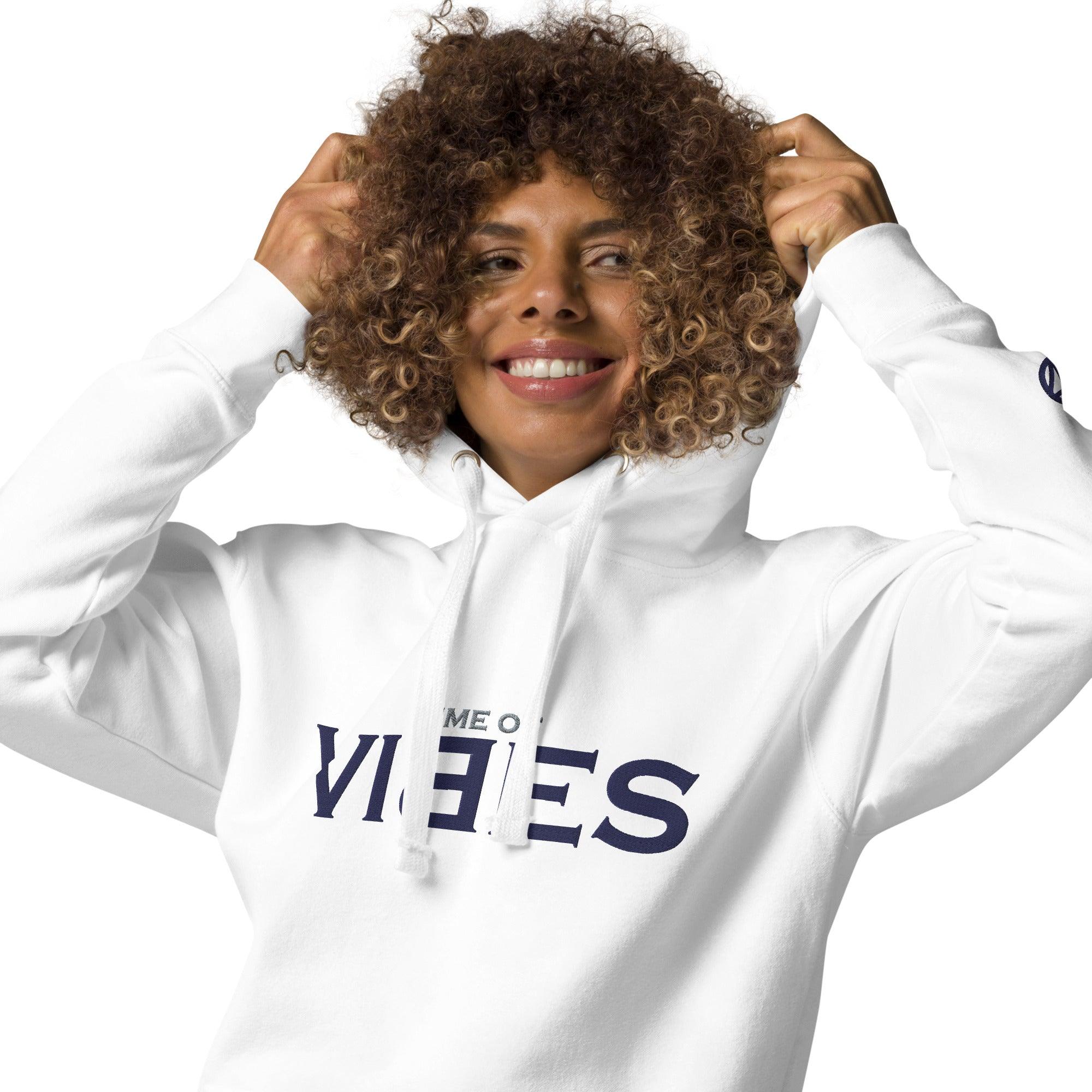 VIBES Hoodie TOV (Weiß/Blau) * Unisex - Time Of Vibes