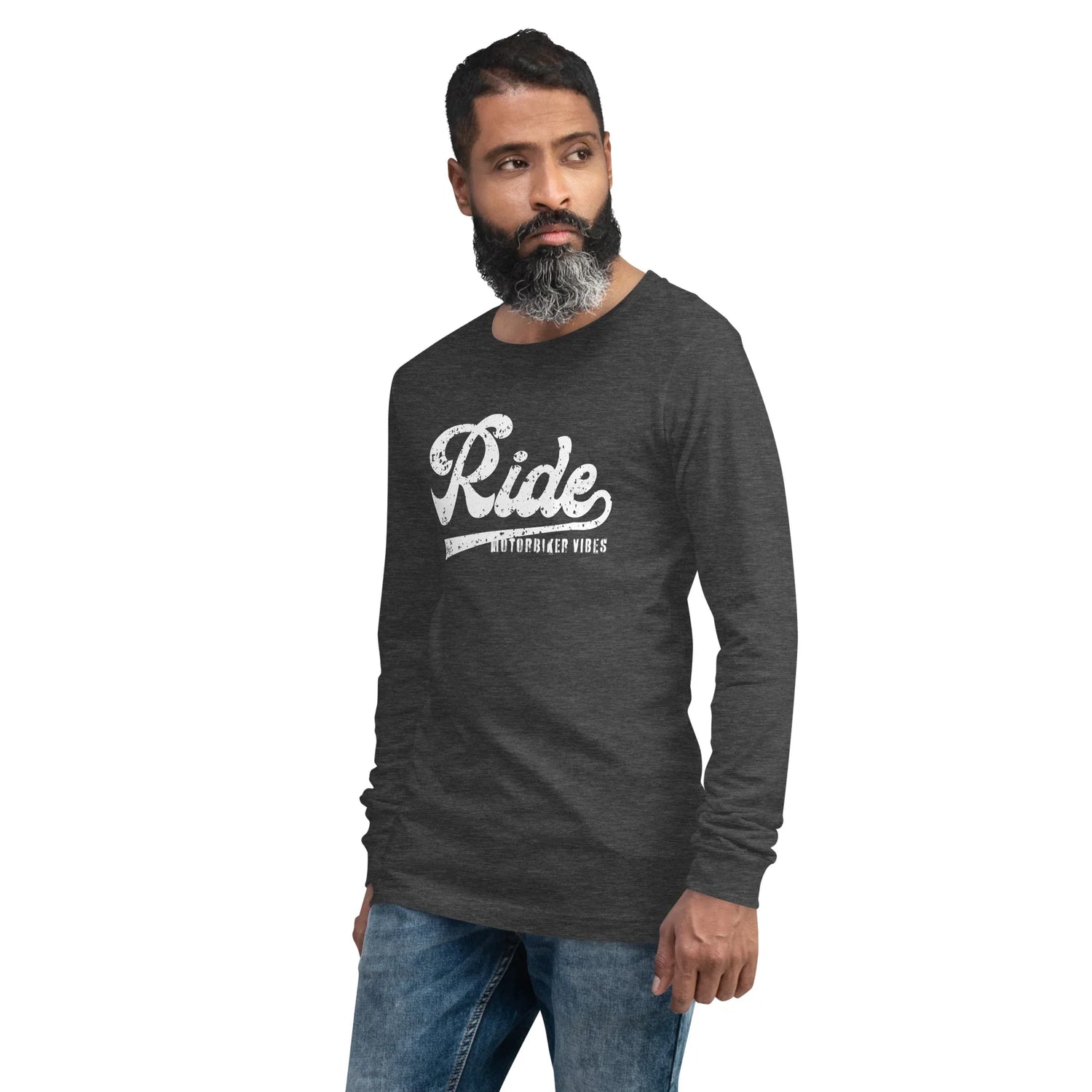 VIBES Langarmshirt | RIDE (Grau/Weiß) * Unisex - Time Of Vibes