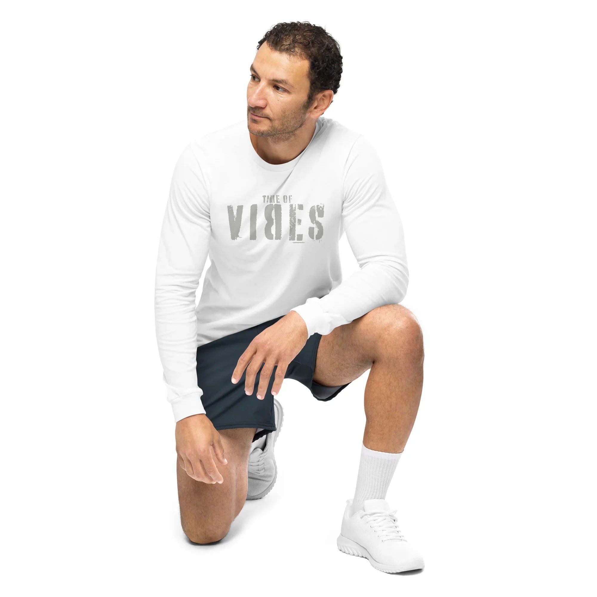 VIBES Langarmshirt TOV (Weiß/Grau) * Unisex - Time Of Vibes