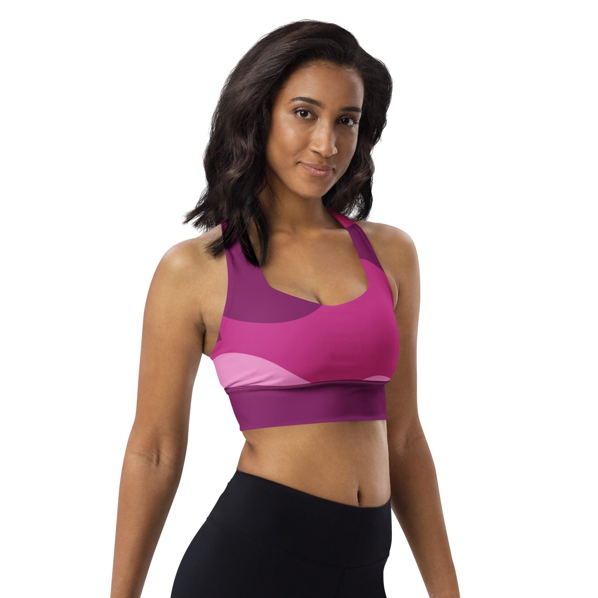 VIBES Langer Sport BH ABSTRACT (Pink) - Time Of Vibes