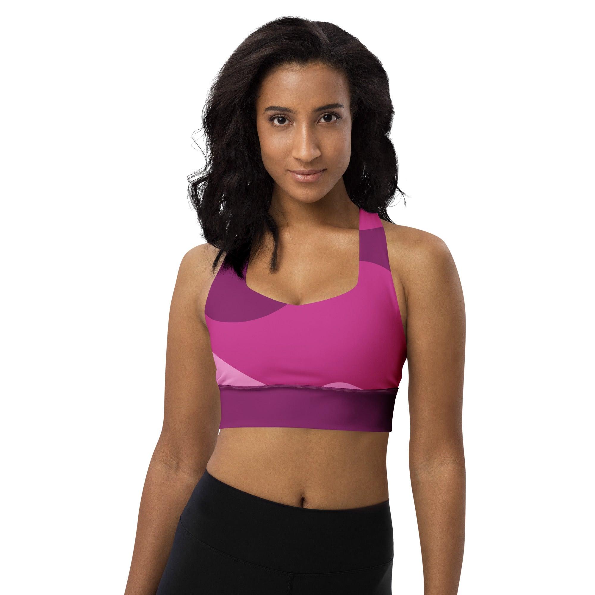 VIBES Langer Sport BH ABSTRACT (Pink) - Time Of Vibes