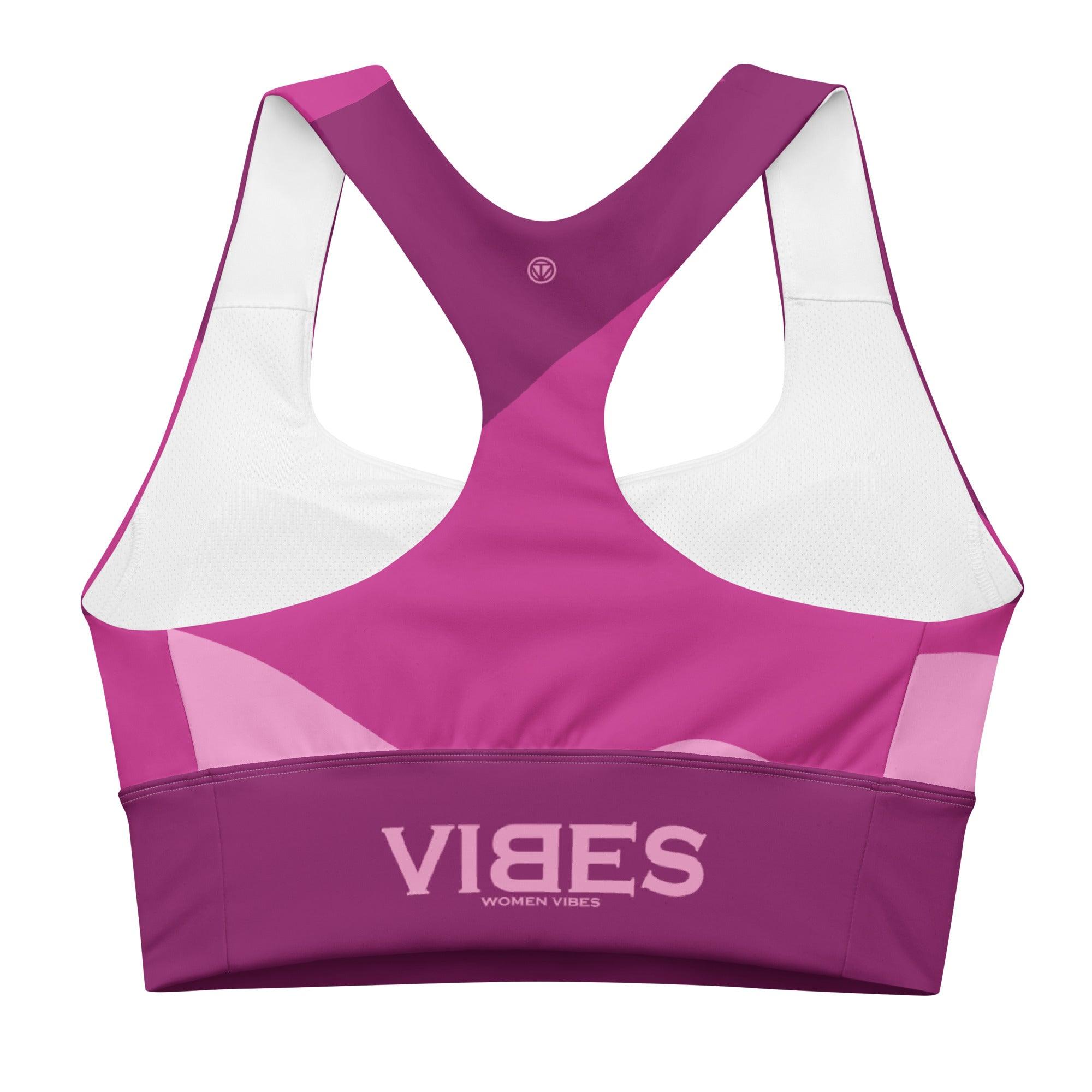 VIBES Langer Sport BH ABSTRACT (Pink) - Time Of Vibes