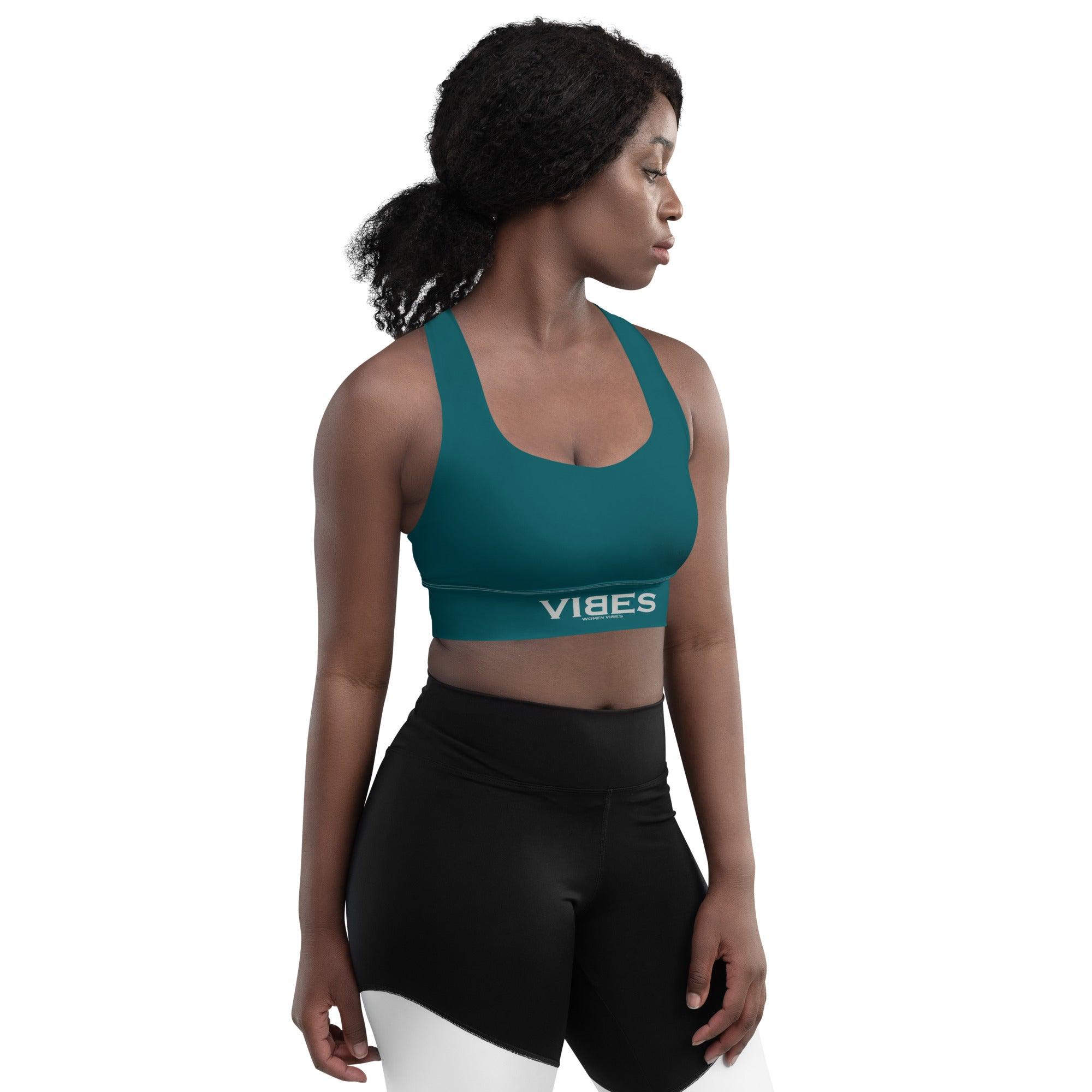 VIBES Langer Sport BH (Blaugrün) - Time Of Vibes