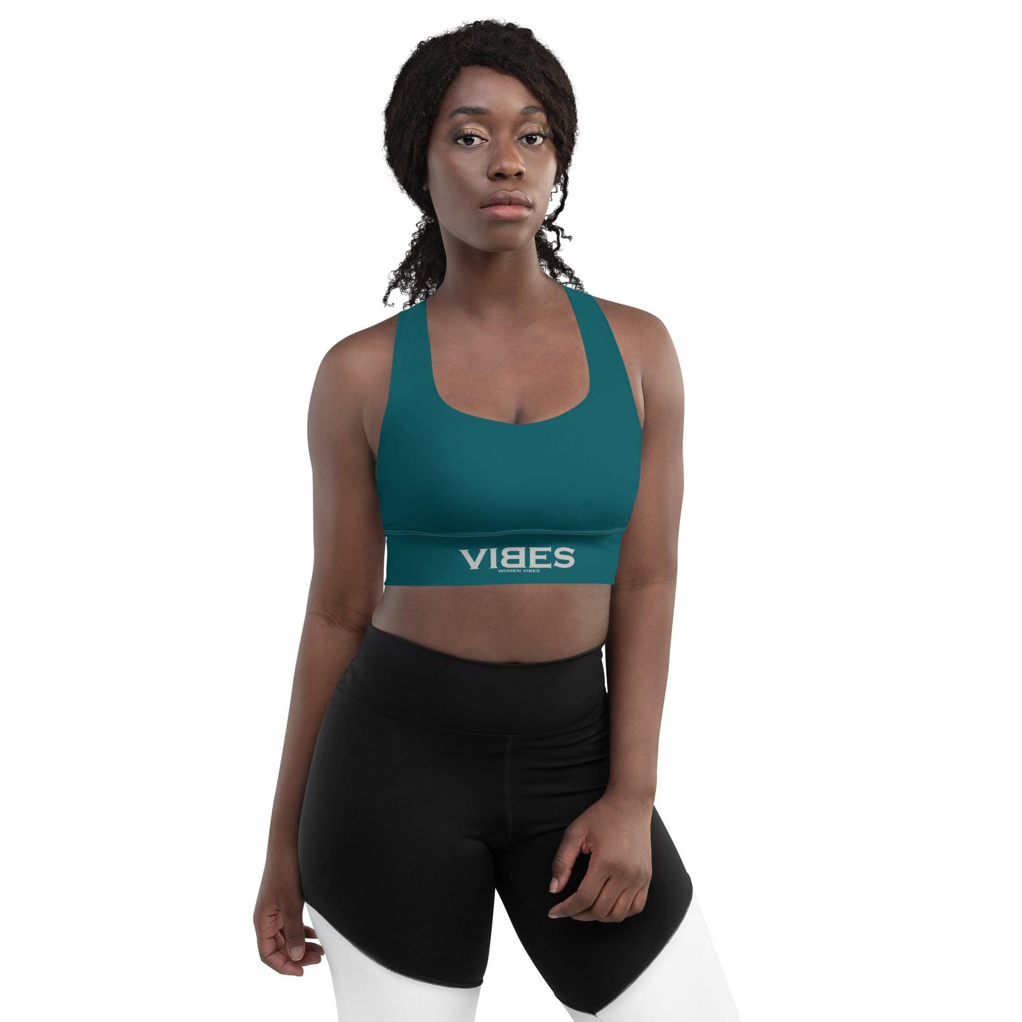 VIBES Langer Sport BH (Blaugrün) - Time Of Vibes