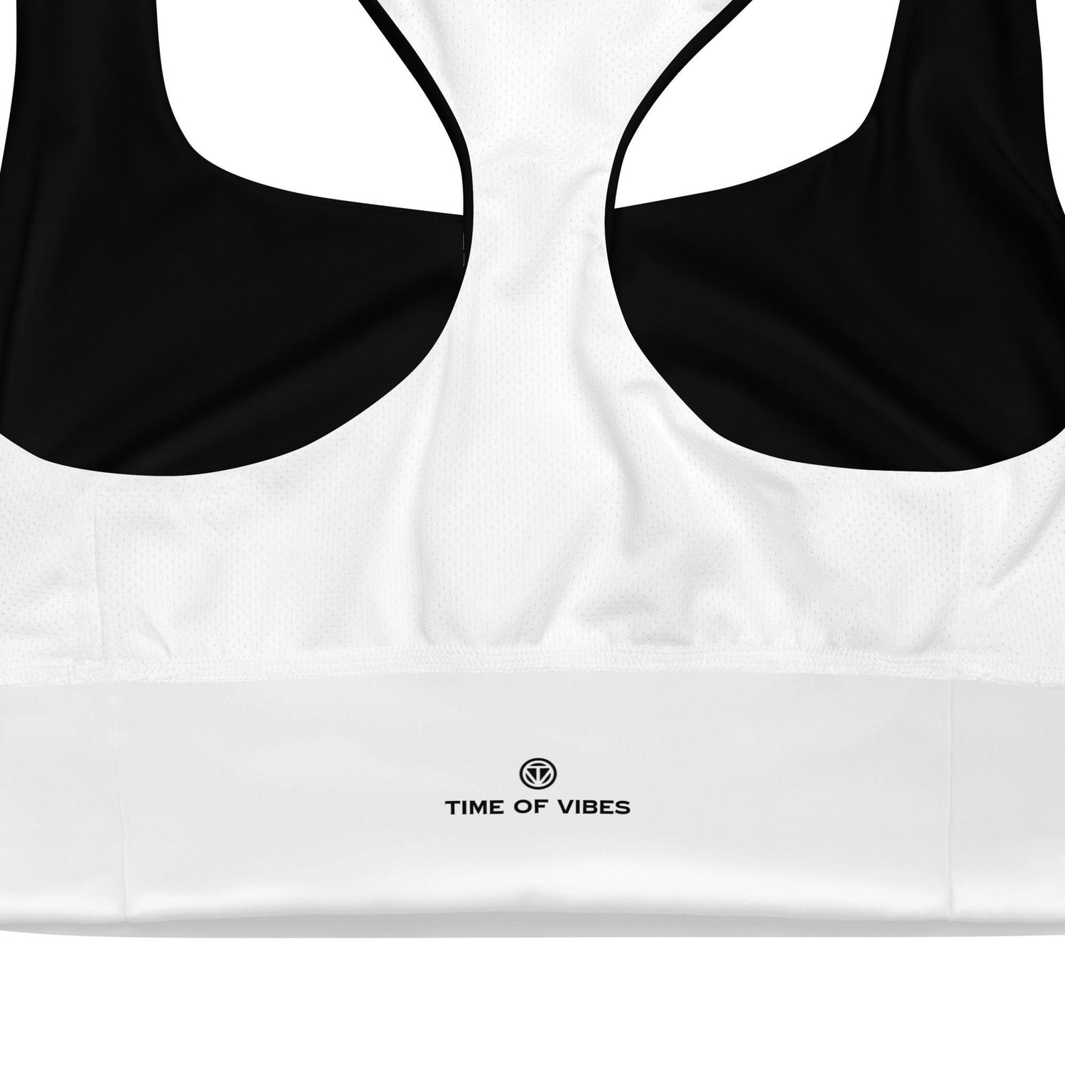 VIBES Langer Sport BH (Schwarz/Weiß) - Time Of Vibes
