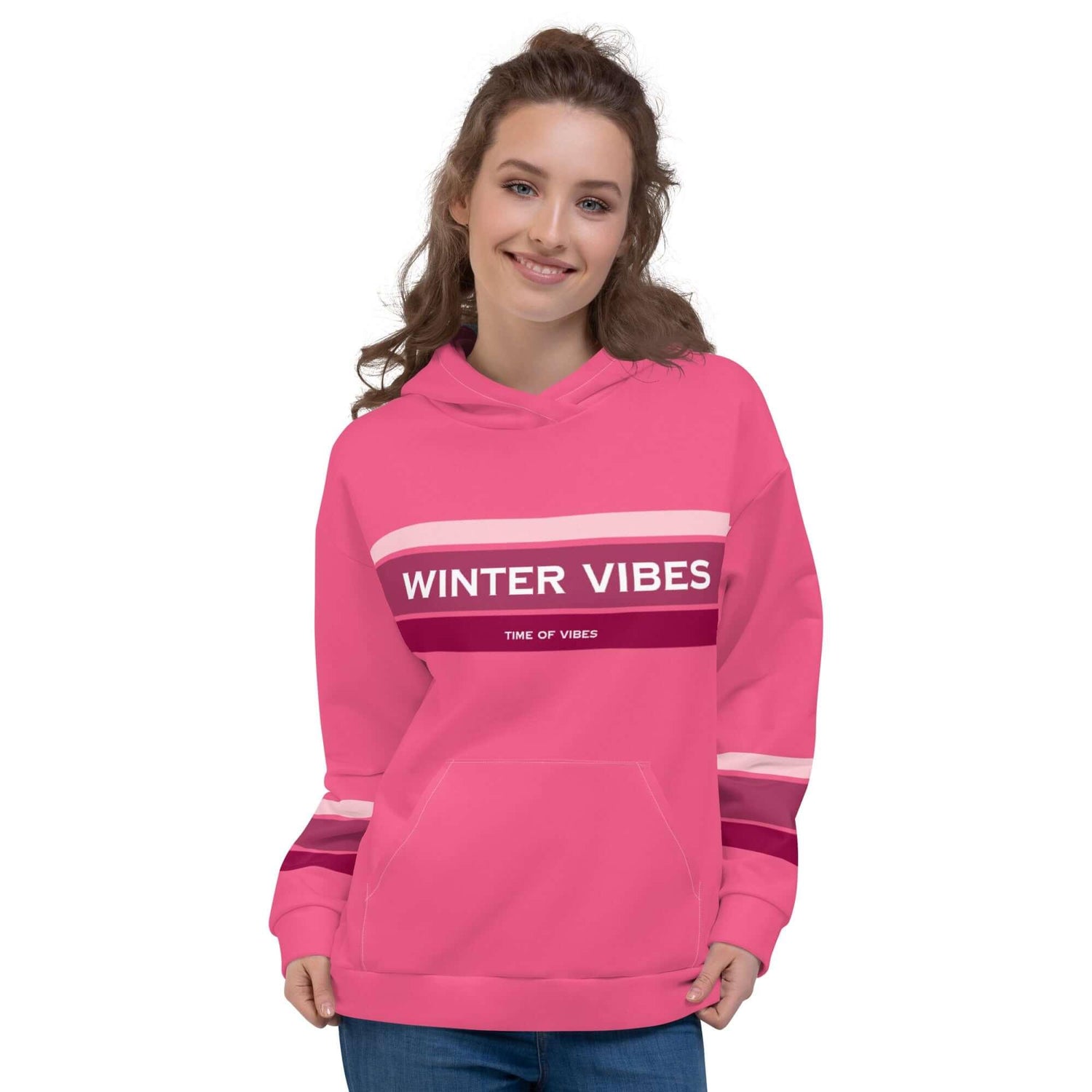 VIBES Premium Hoodie | WINTER (Pink) * Unisex - Time Of Vibes