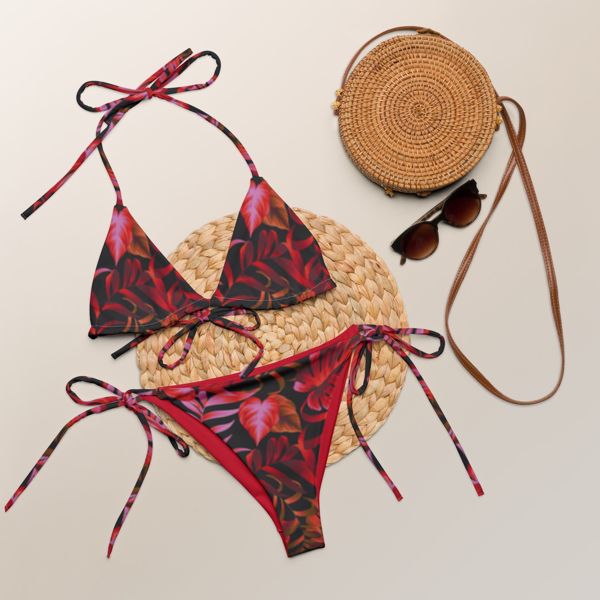 VIBES Schnür-Bikini LEAVES - Time Of Vibes