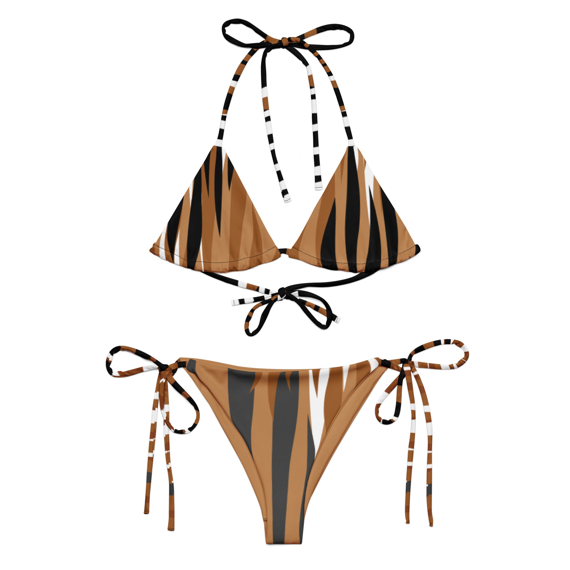 VIBES Schnür-Bikini TIGER (Braun) - Time Of Vibes