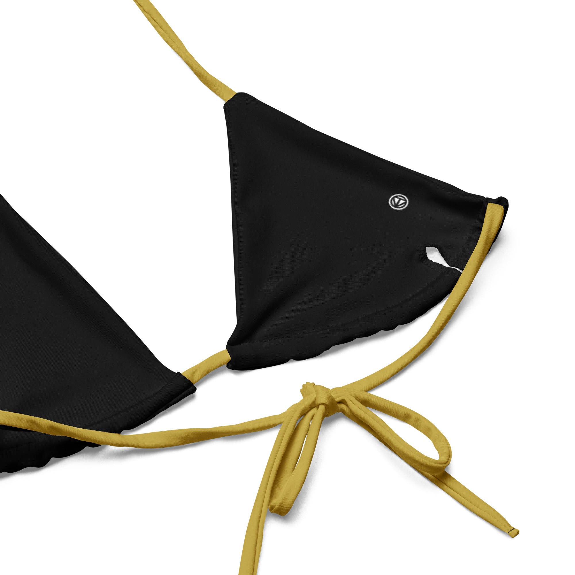 VIBES Schnür-Bikini WAVE (Schwarz-Gold) - Time Of Vibes
