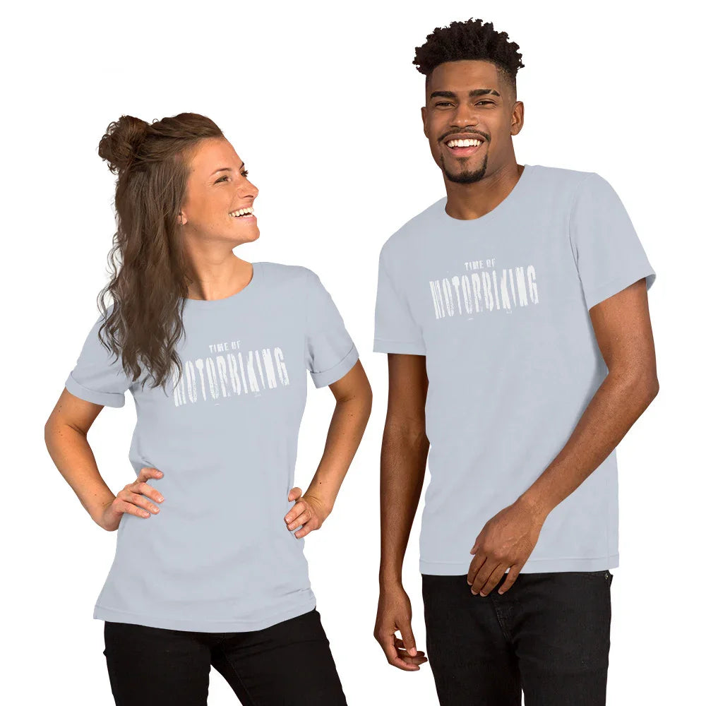 VIBES T-Shirt | MOTORBIKING (Hellblau/Weiß) * Unisex - Time Of Vibes
