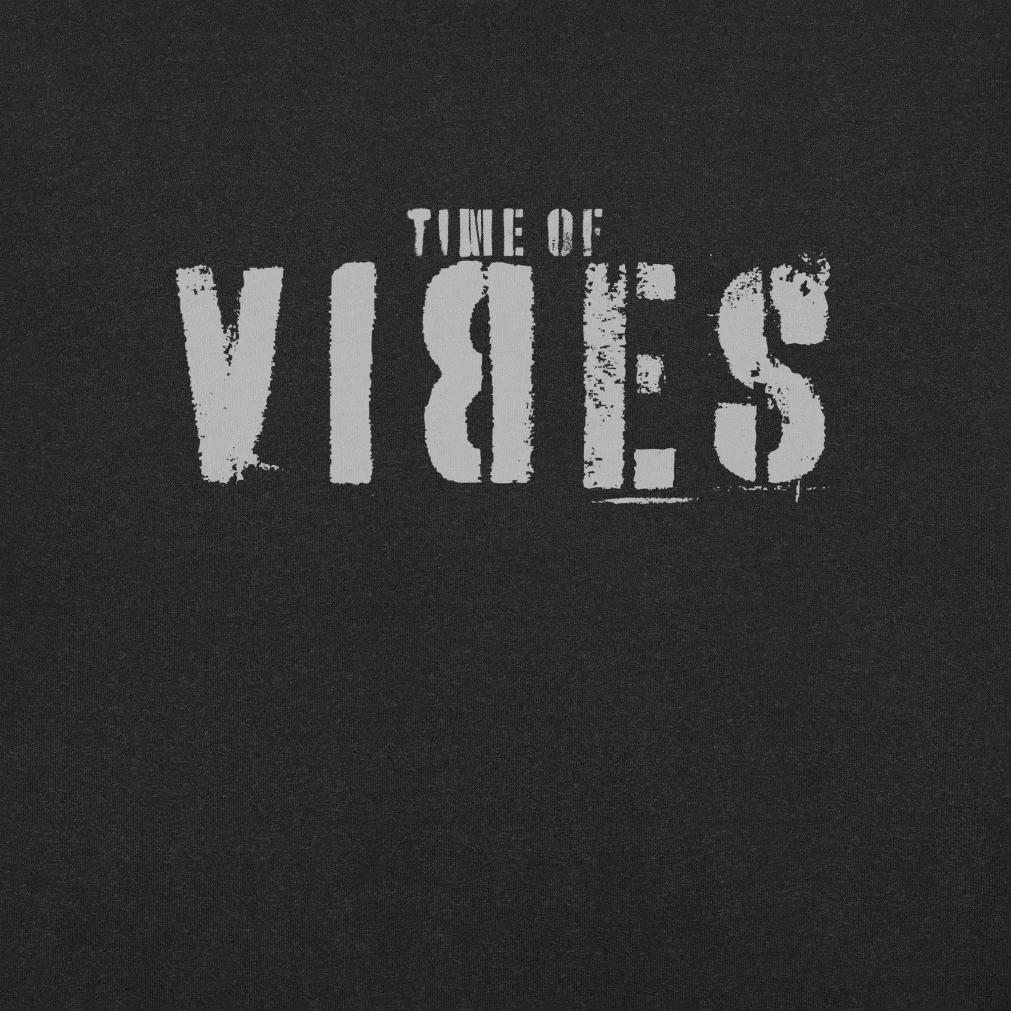 VIBES T-Shirt Baumwolle Herren (Schwarz - Silber) - Time Of Vibes