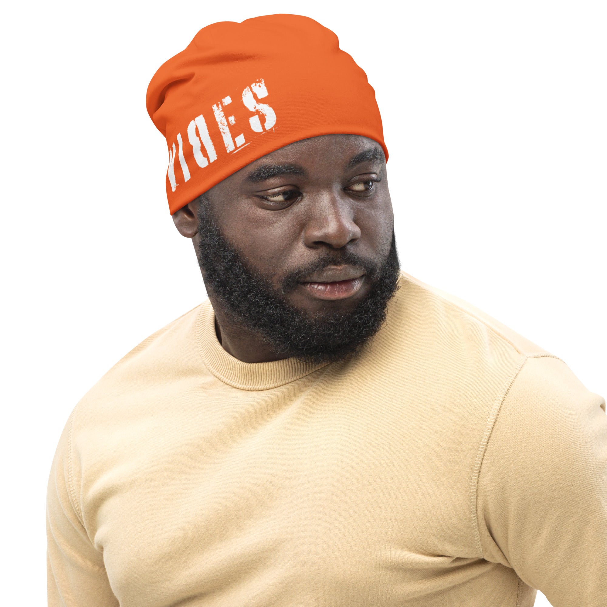 TOV Beanie | VIBES II (Orange/Weiß) * Unisex - Time Of Vibes