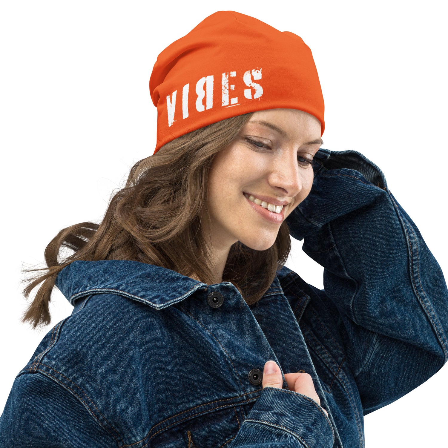 TOV Beanie | VIBES II (Orange/Weiß) * Unisex - Time Of Vibes