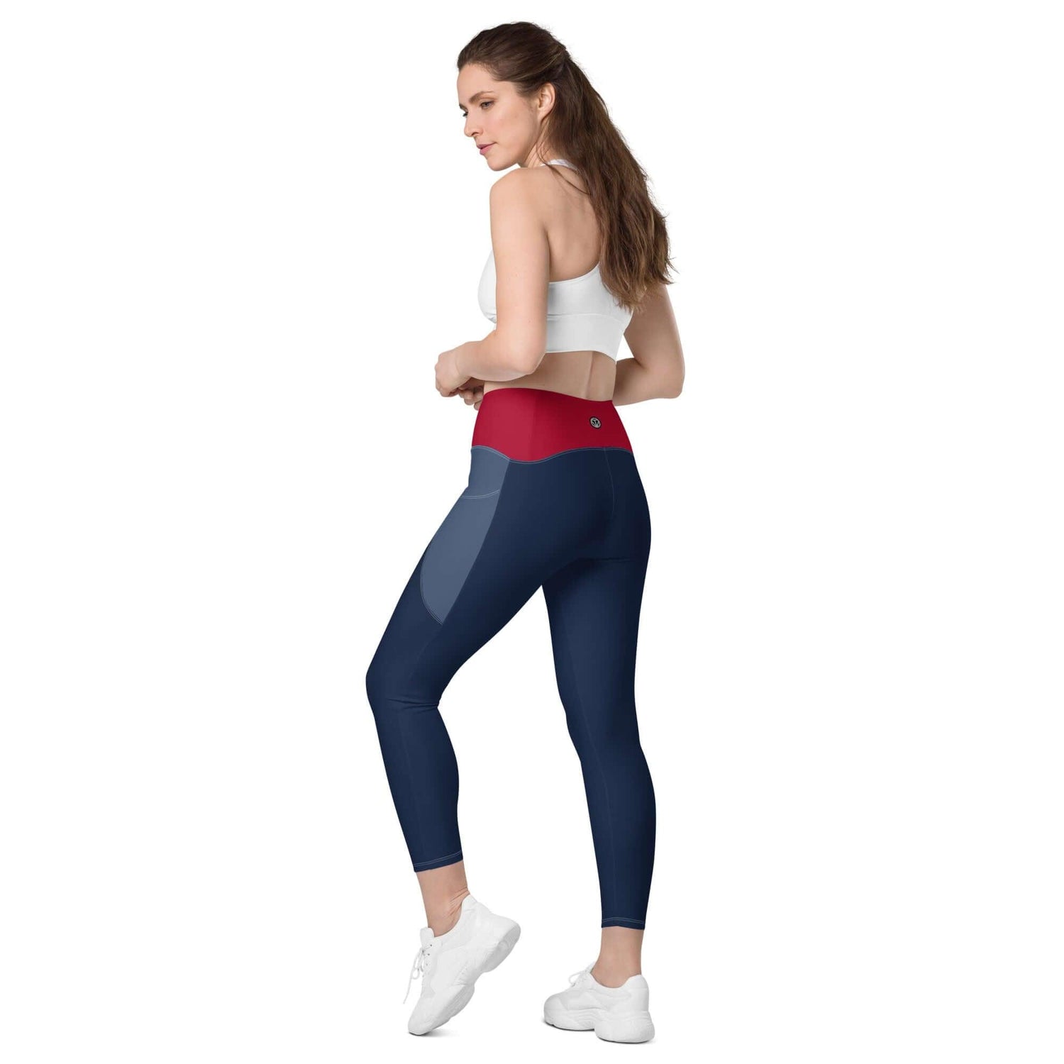VIBES Leggings mit Taschen (Blau/Rot) - Time Of Vibes
