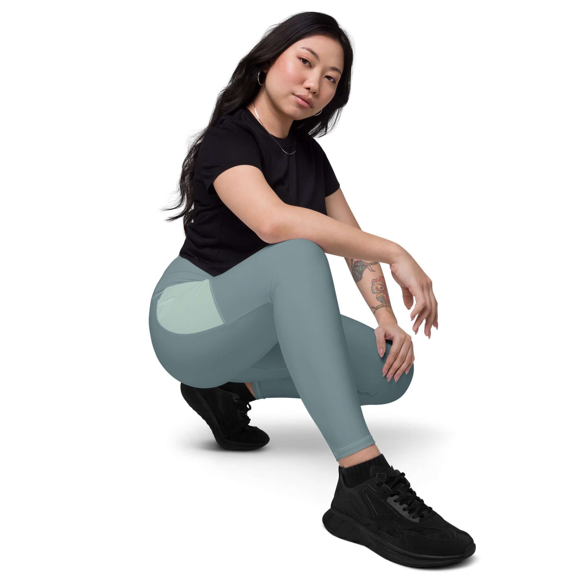 TIME OF VIBES TOV Leggings mit Taschen VIBES (Graublau) - €59,00