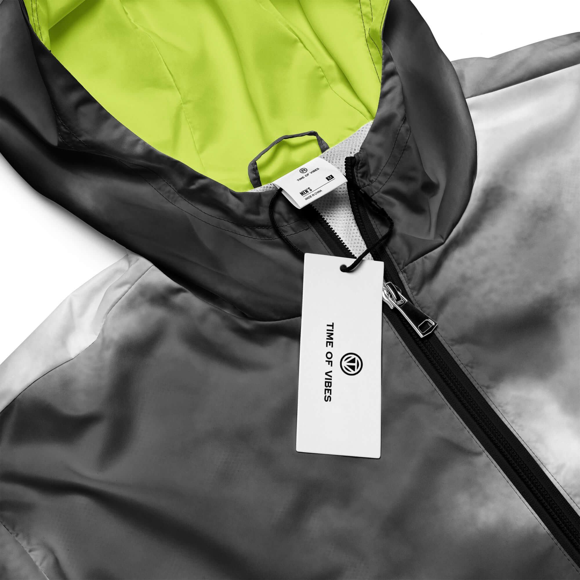 TIME OF VIBES TOV Herren Windjacke WATER (Grau/Grün) - €99,00