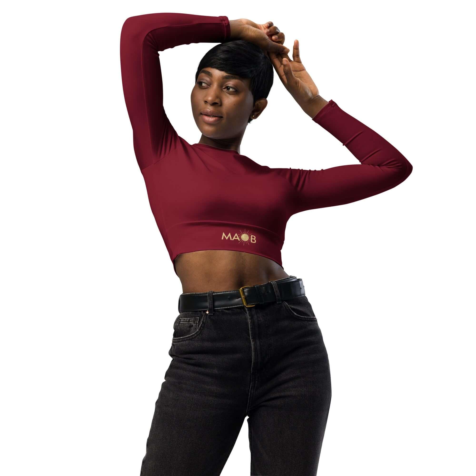 MAOB Langarm Crop Top | FEUER - Time Of Vibes