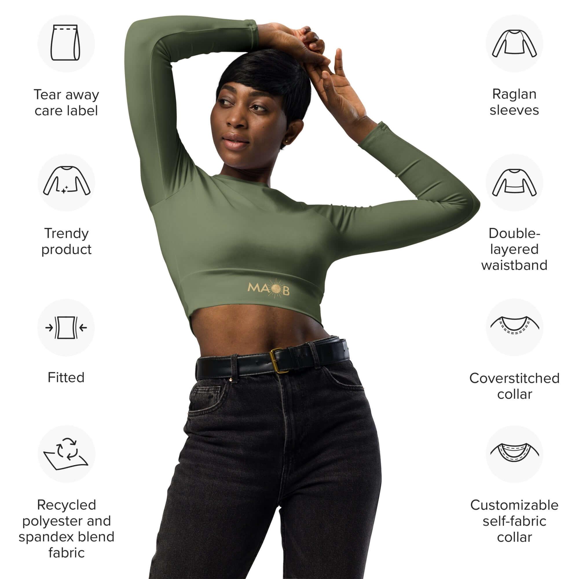 MAOB Langarm Crop-Top | ERDE - Time Of Vibes