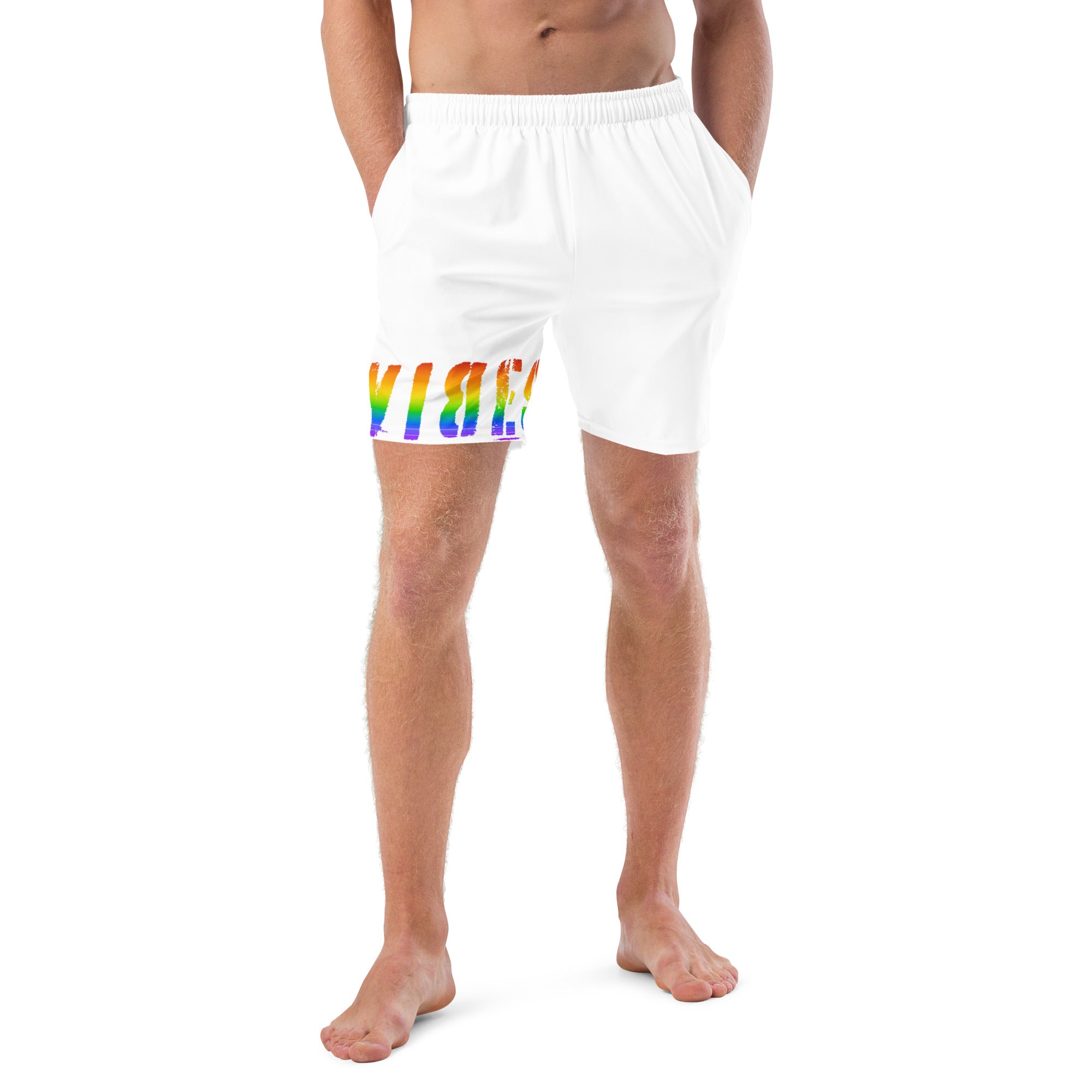 TOV Badeshorts VIBES II LGBTQ (Weiß) - Time Of Vibes