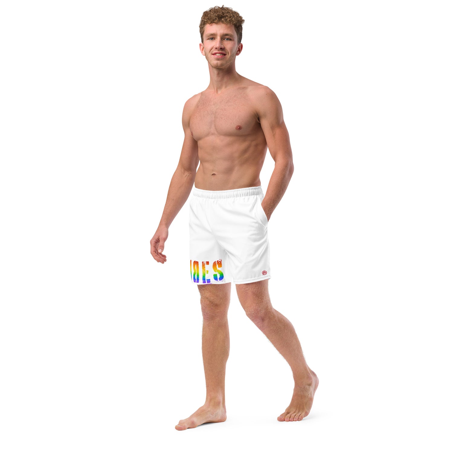 TOV Badeshorts VIBES II LGBTQ (Weiß) - Time Of Vibes