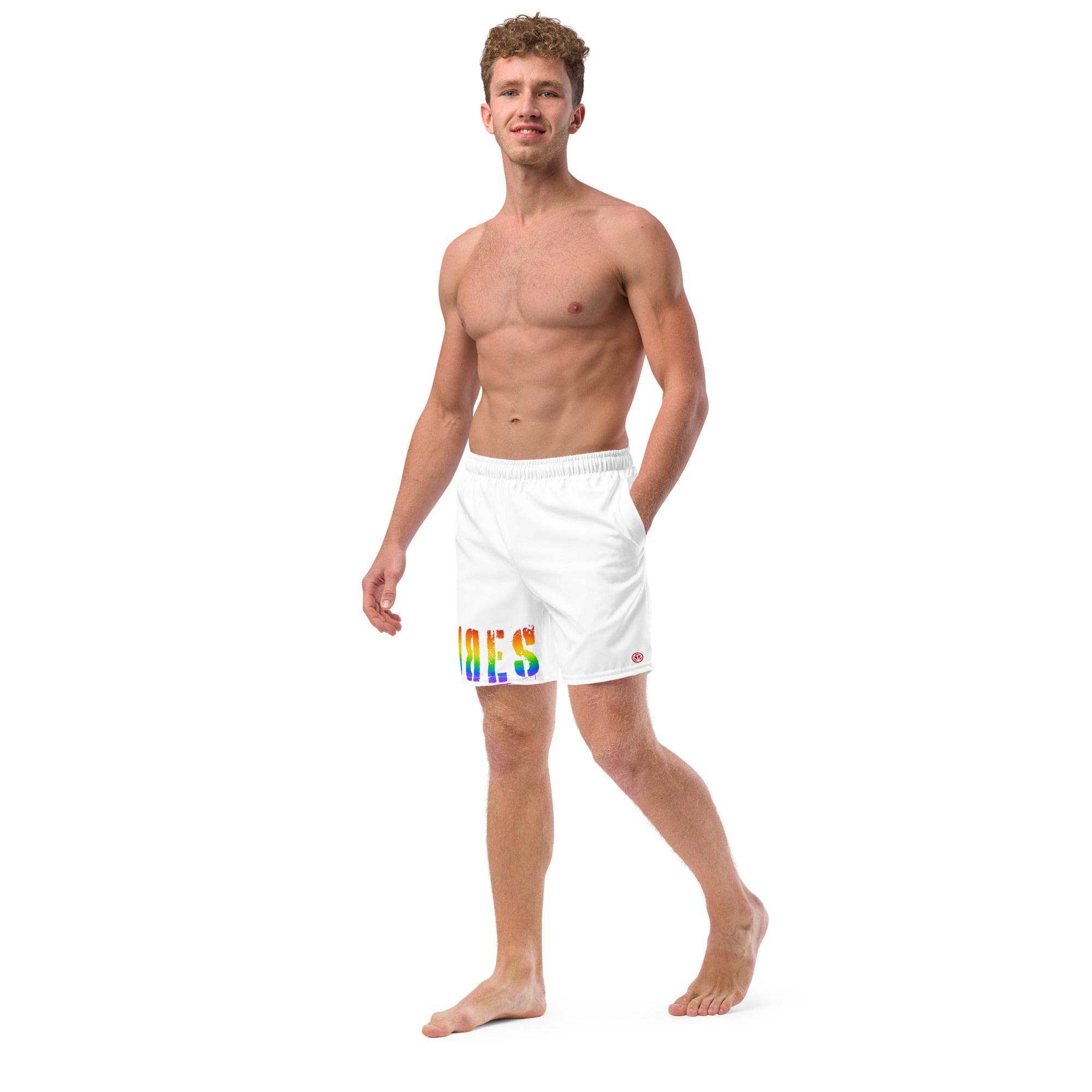 TOV Badeshorts VIBES II LGBTQ (Weiß) - Time Of Vibes