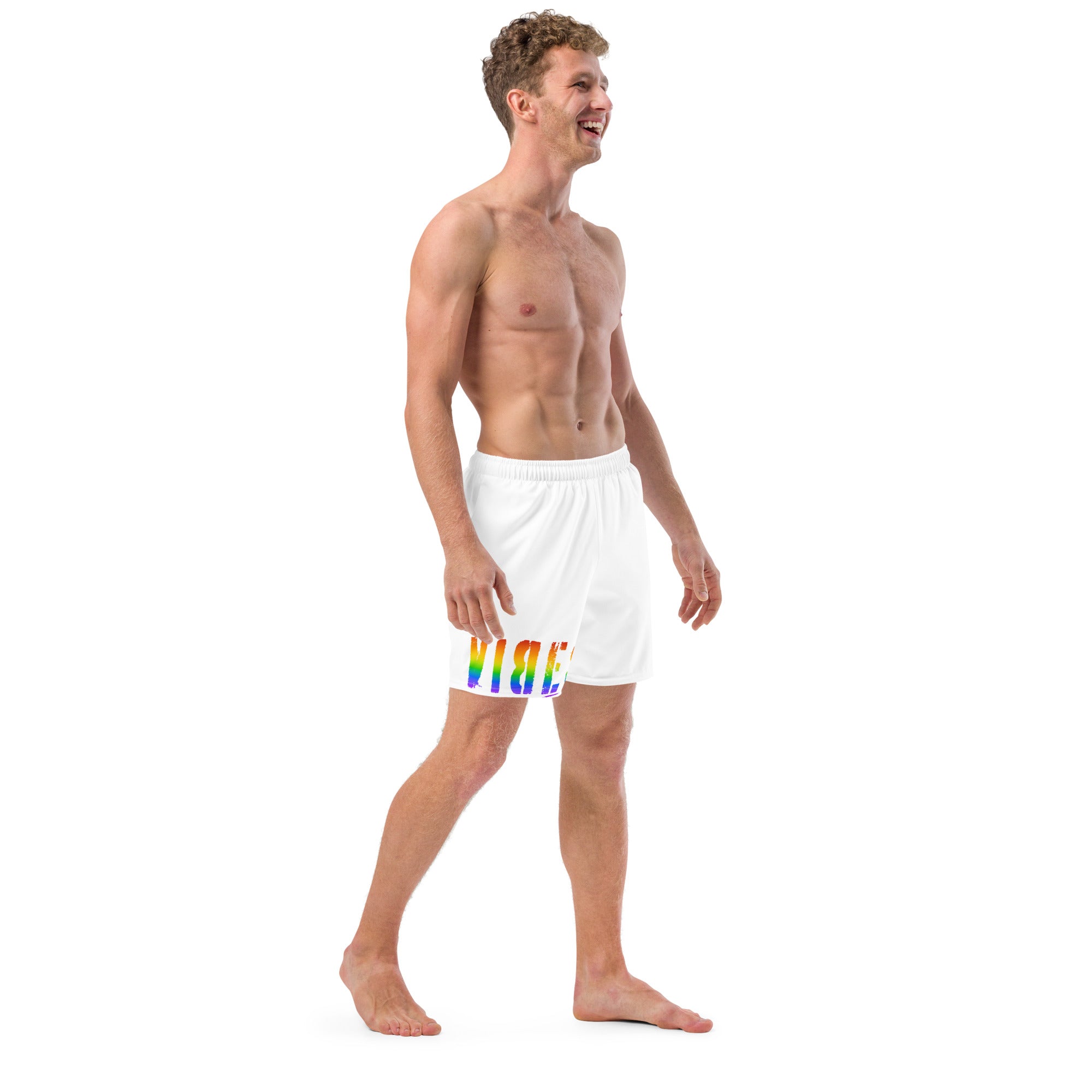 TOV Badeshorts VIBES II LGBTQ (Weiß) - Time Of Vibes