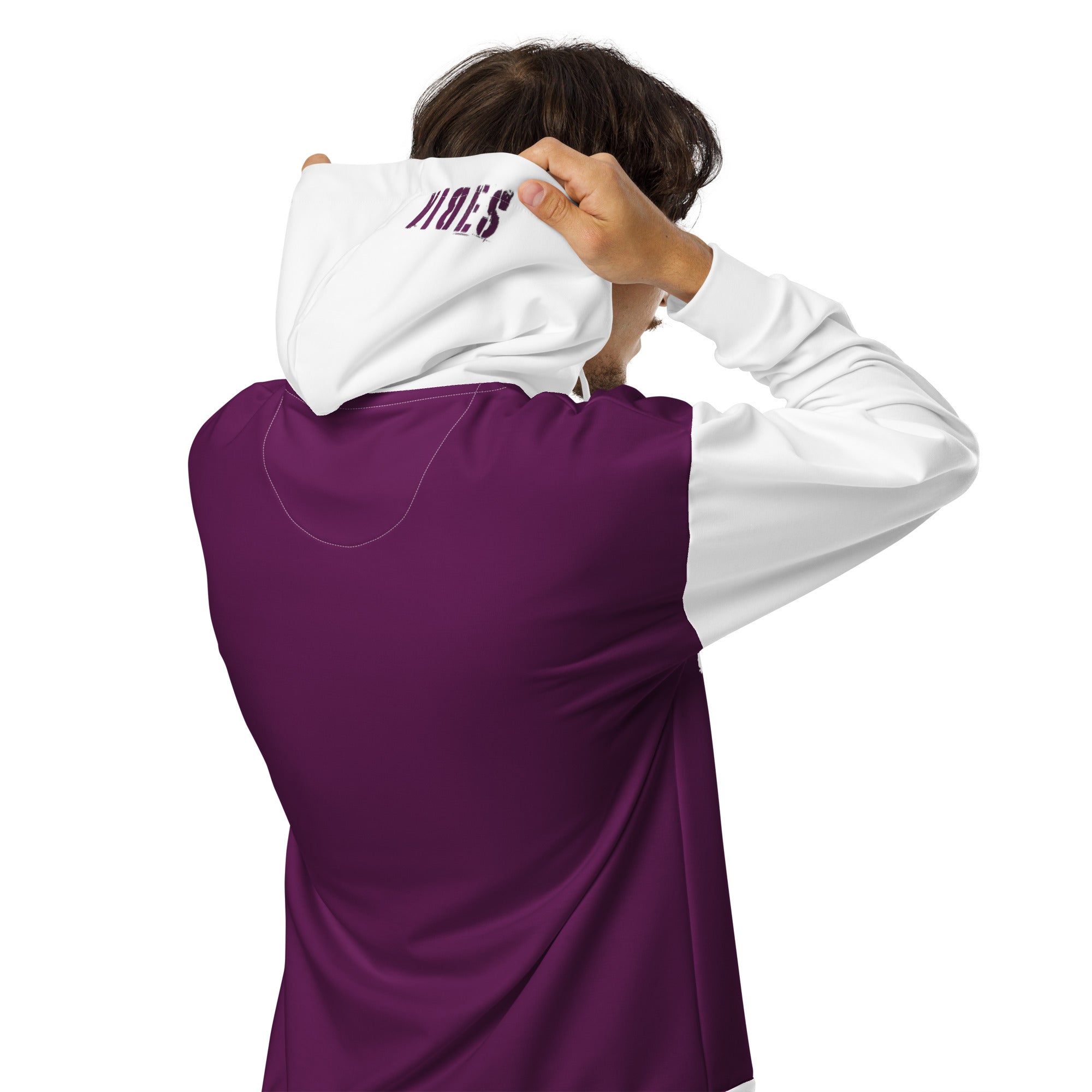 TOV Zip-Hoodie | VIBES II (Lila/Weiß) * Unisex - Time Of Vibes