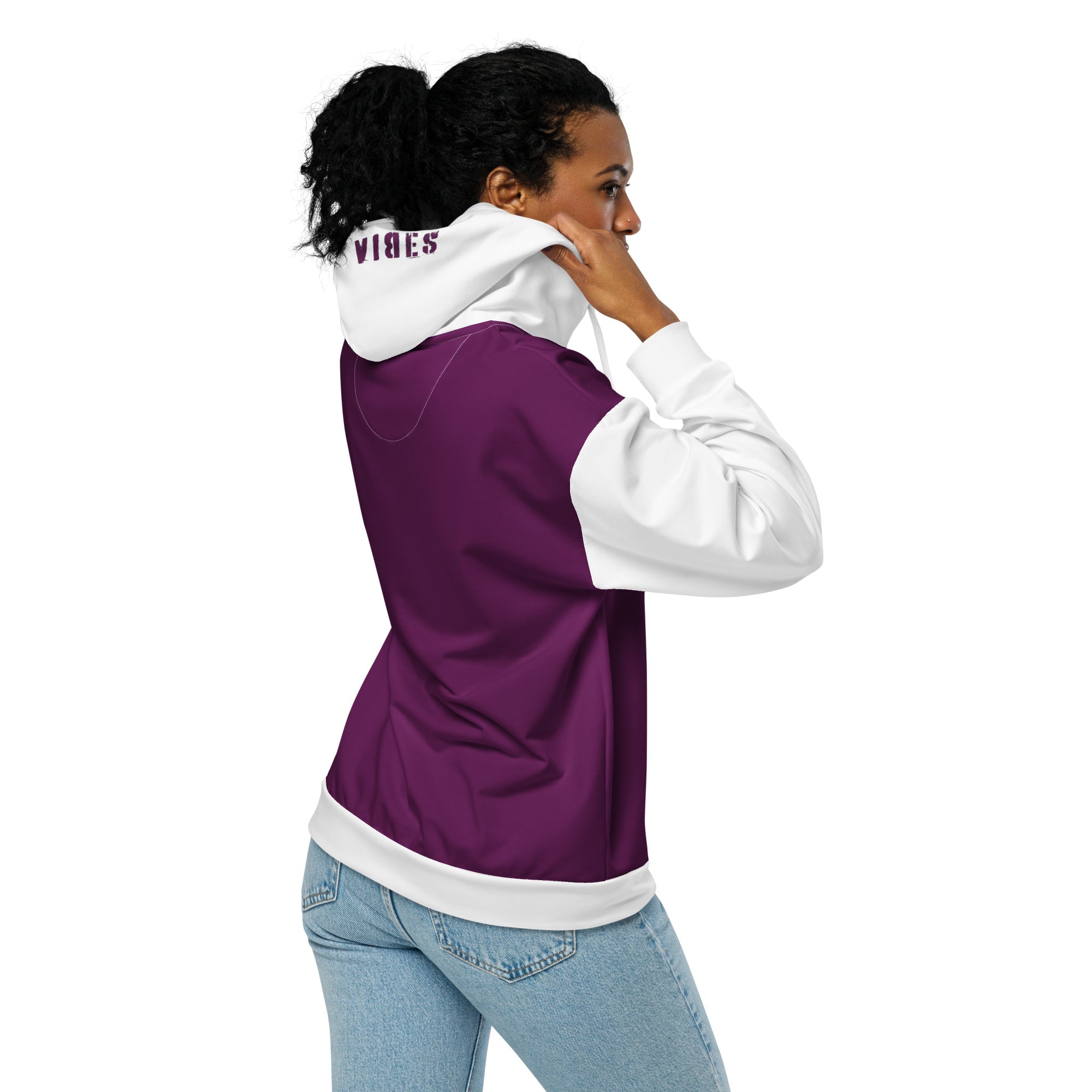 TOV Zip-Hoodie | VIBES II (Lila/Weiß) * Unisex - Time Of Vibes