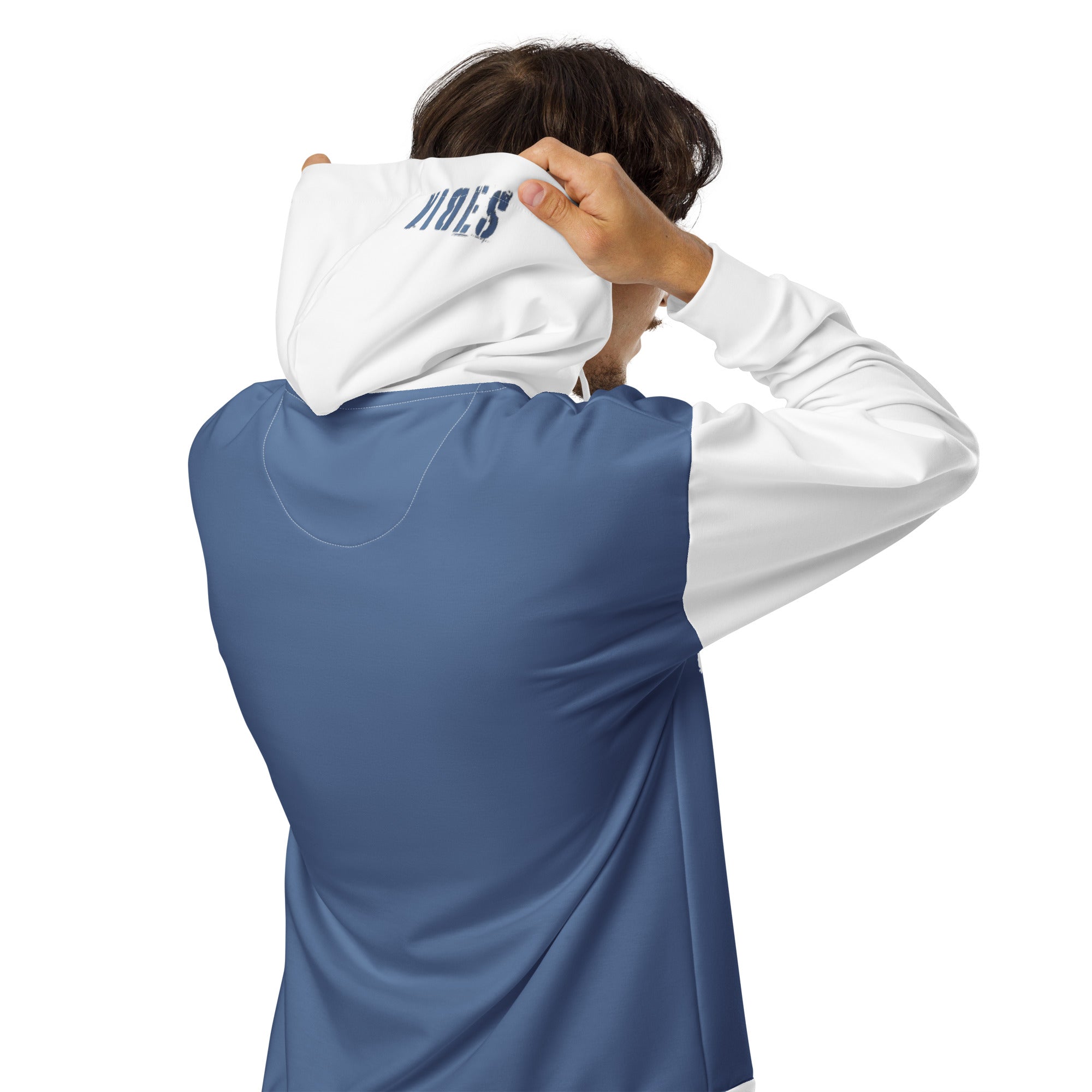 TOV Zip-Hoodie | VIBES II (Mittelblau/Weiß) * Unisex - Time Of Vibes
