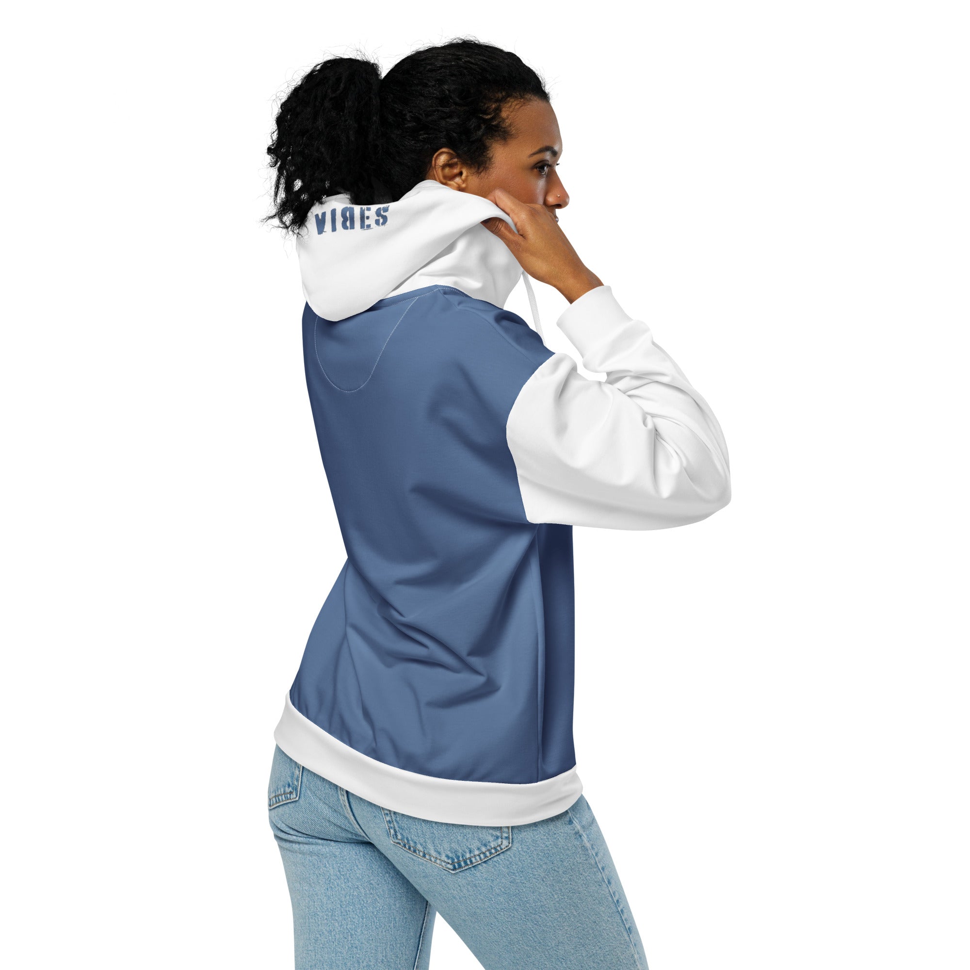 TOV Zip-Hoodie | VIBES II (Mittelblau/Weiß) * Unisex - Time Of Vibes