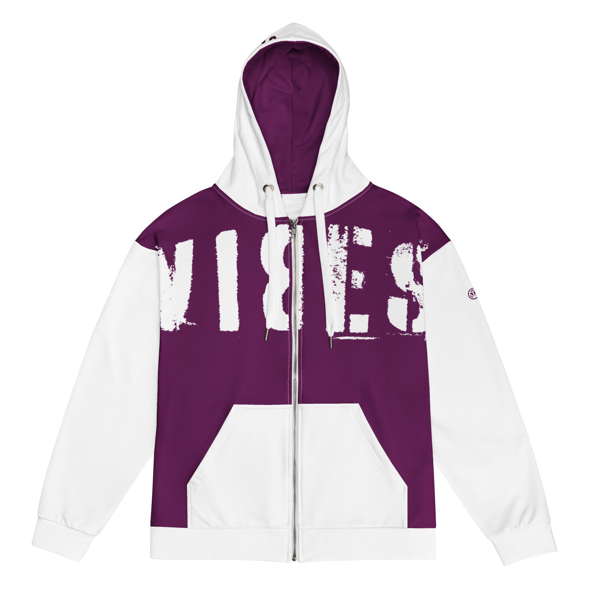 TOV Zip-Hoodie | VIBES II (Lila/Weiß) * Unisex - Time Of Vibes