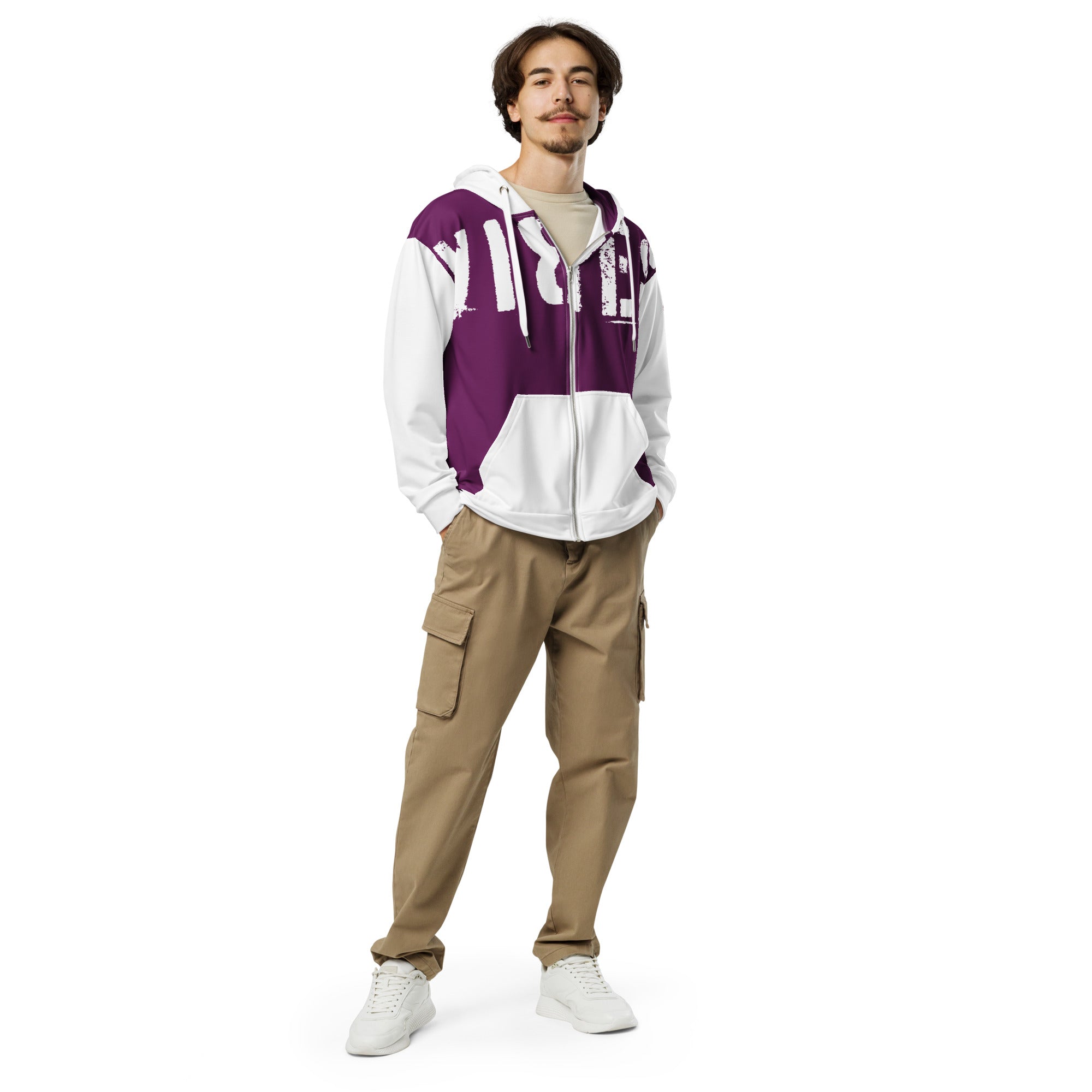 TOV Zip-Hoodie | VIBES II (Lila/Weiß) * Unisex - Time Of Vibes