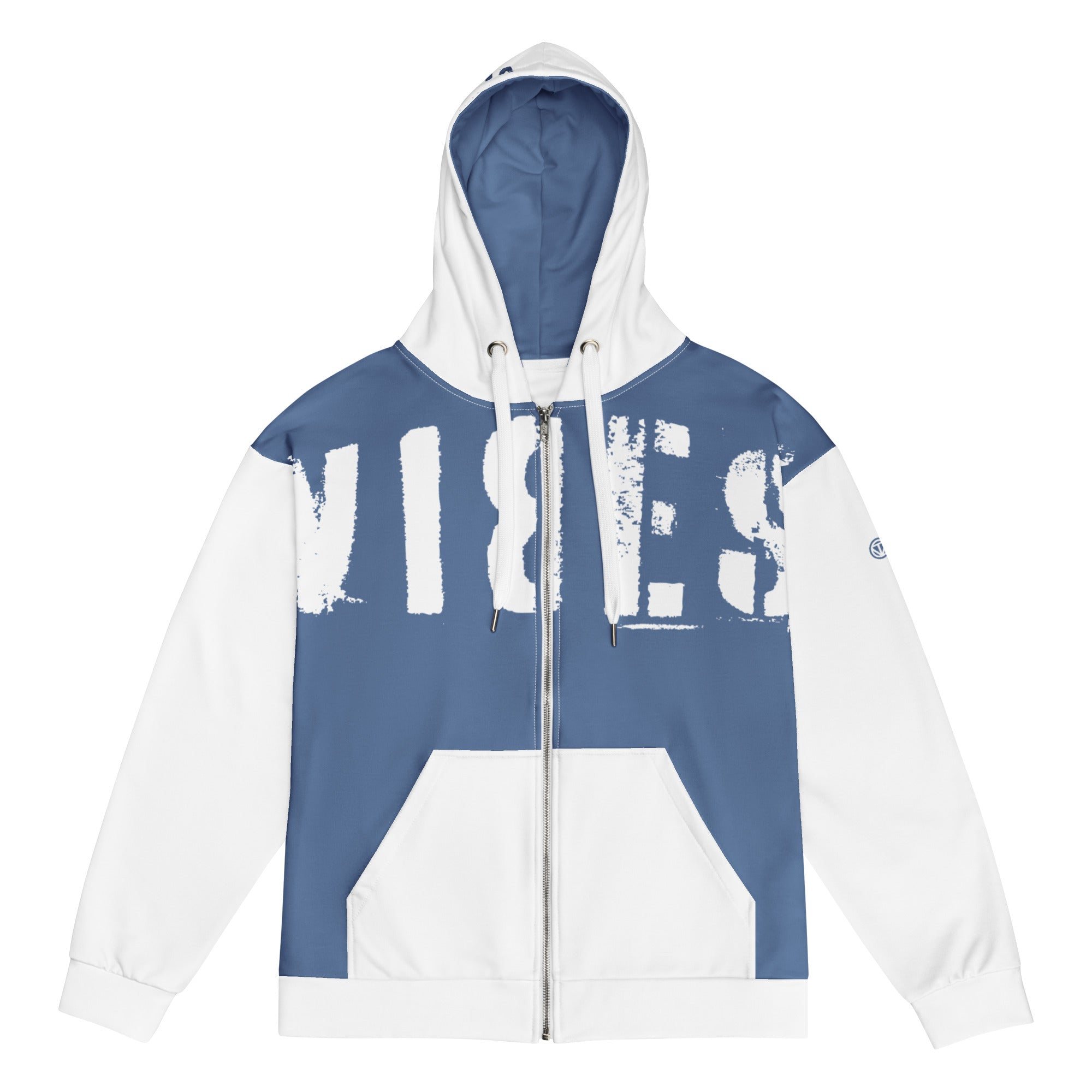 TOV Zip-Hoodie | VIBES II (Mittelblau/Weiß) * Unisex - Time Of Vibes