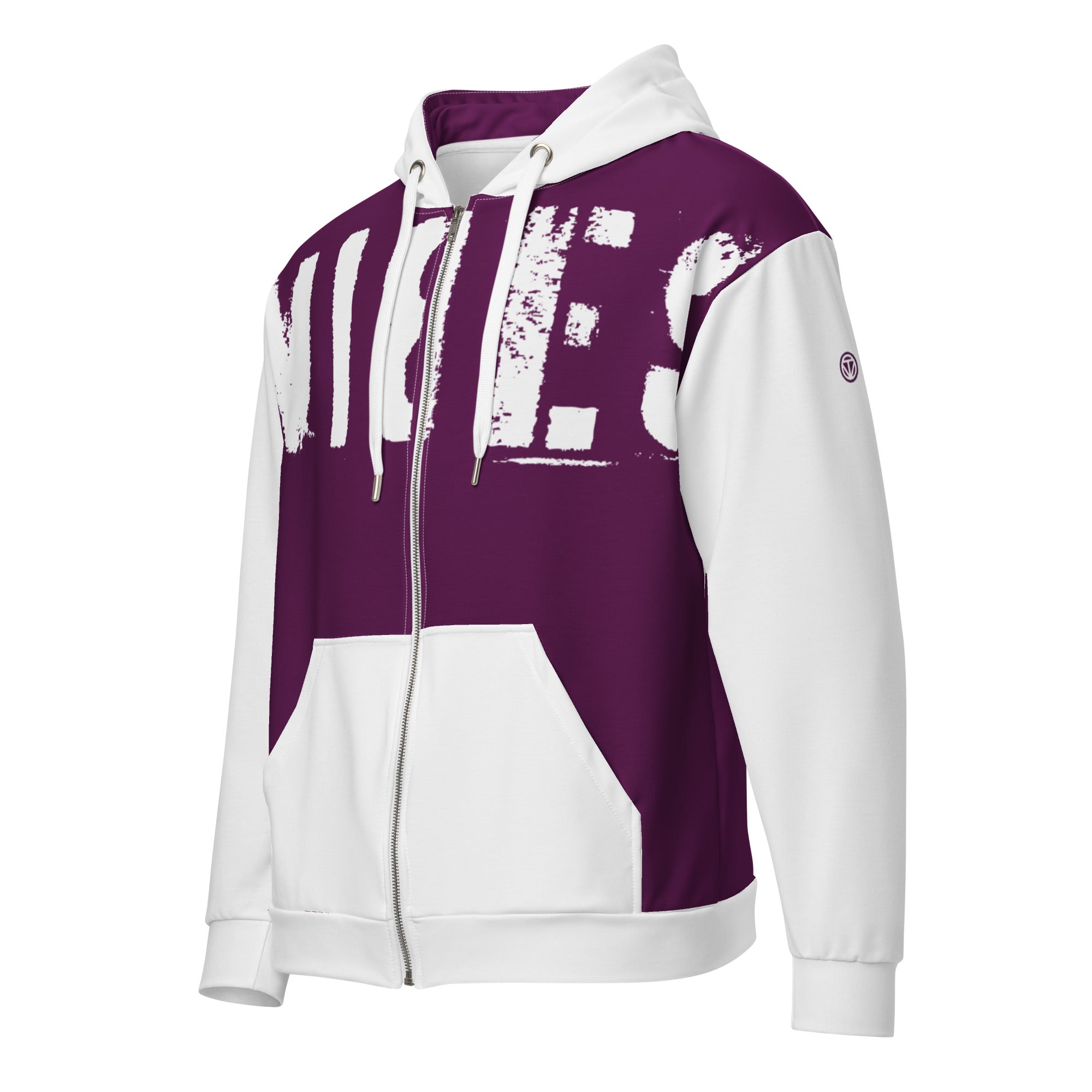 TOV Zip-Hoodie | VIBES II (Lila/Weiß) * Unisex - Time Of Vibes