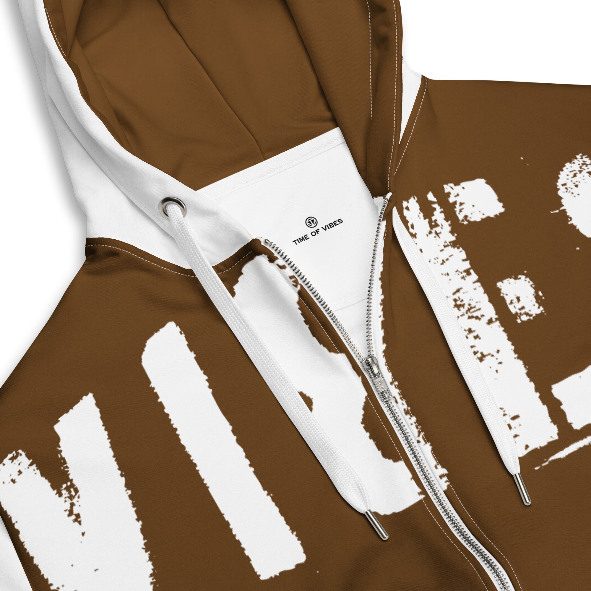 TOV Zip-Hoodie | VIBES II (Braun/Weiß) * Unisex - Time Of Vibes