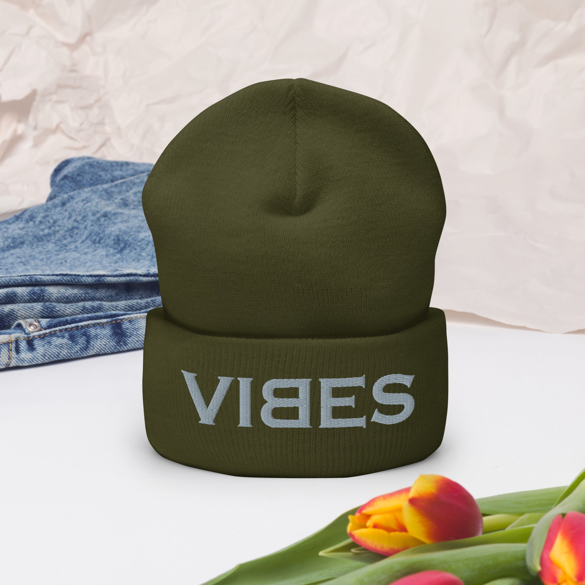 TOV Mütze | VIBES (viele Farben - Grau Bestickt) * Unisex - Time Of Vibes