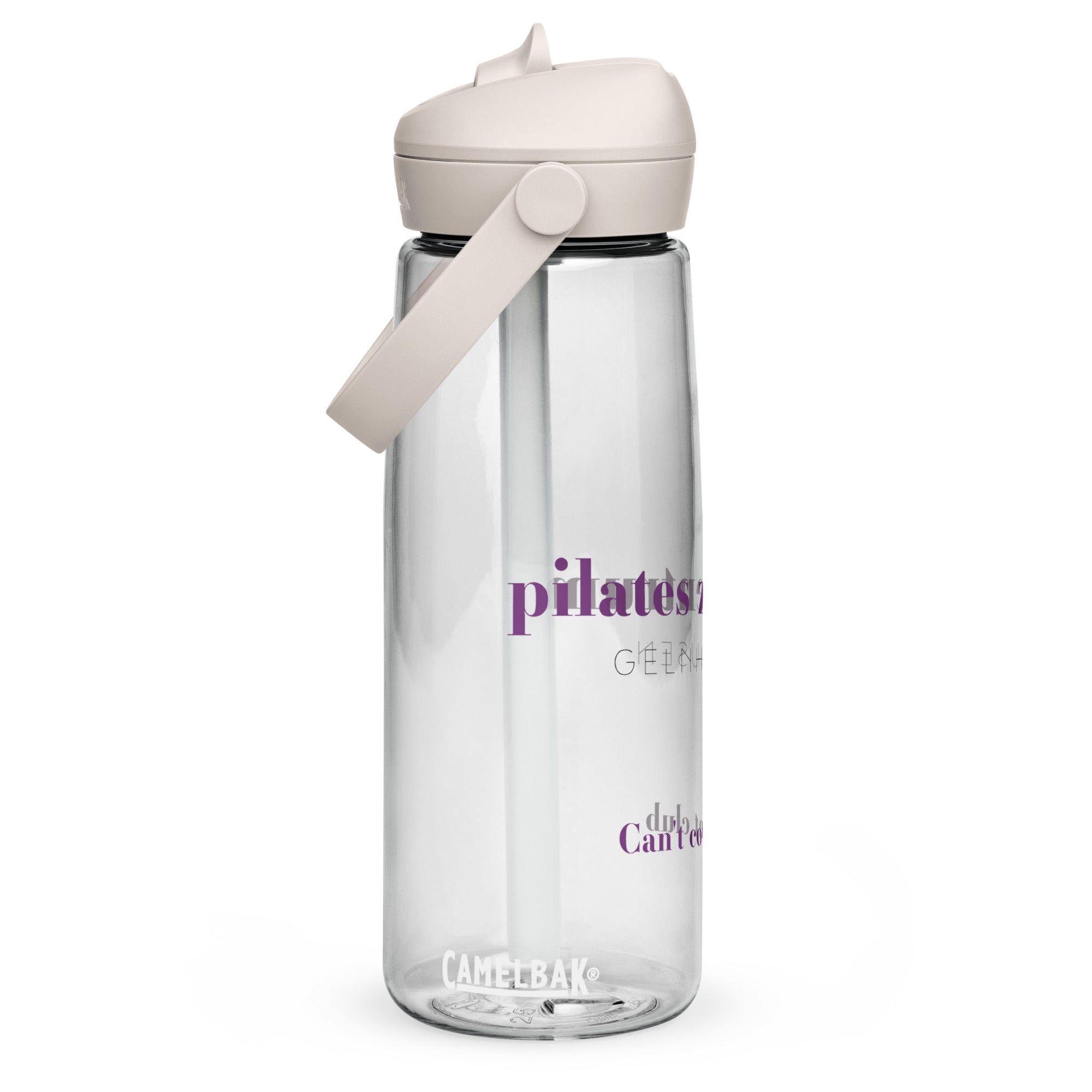 PILATES ZENTRUM Wasserflasche mit umklappbarem Trinkhalm - Time Of Vibes
